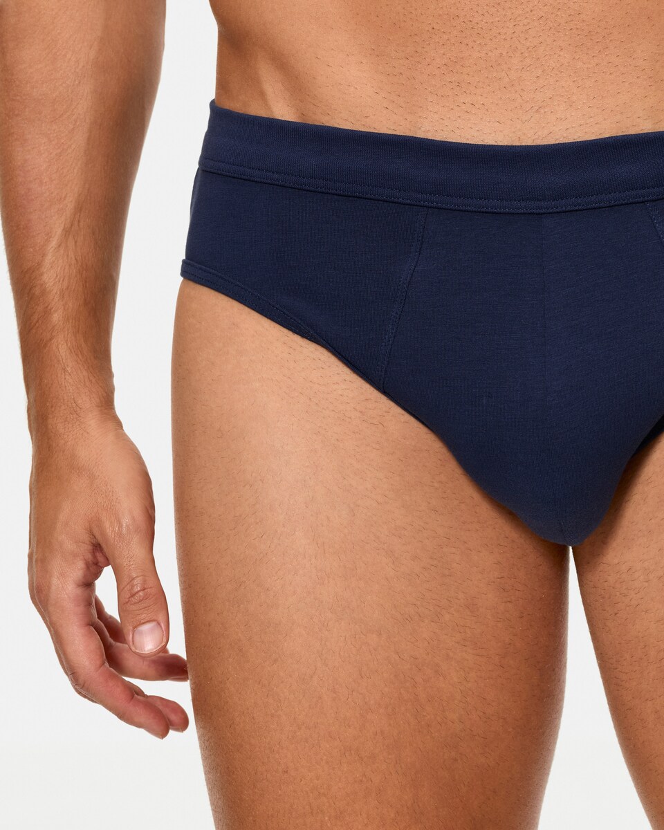 Pack de Dois Slip Fechados com Algodão Elástico Cinzento-4