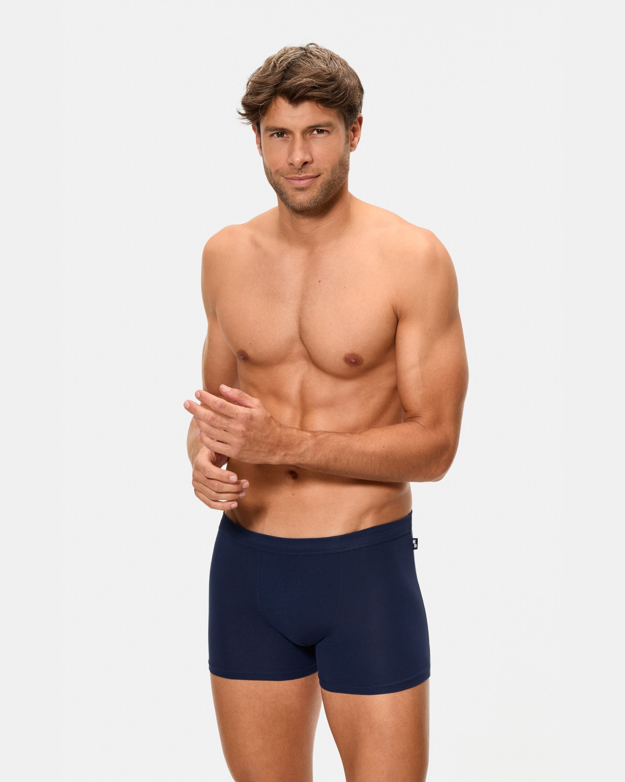 Boxers de Malha de Dois Fechados com Algodão Elástico Multicolor-2