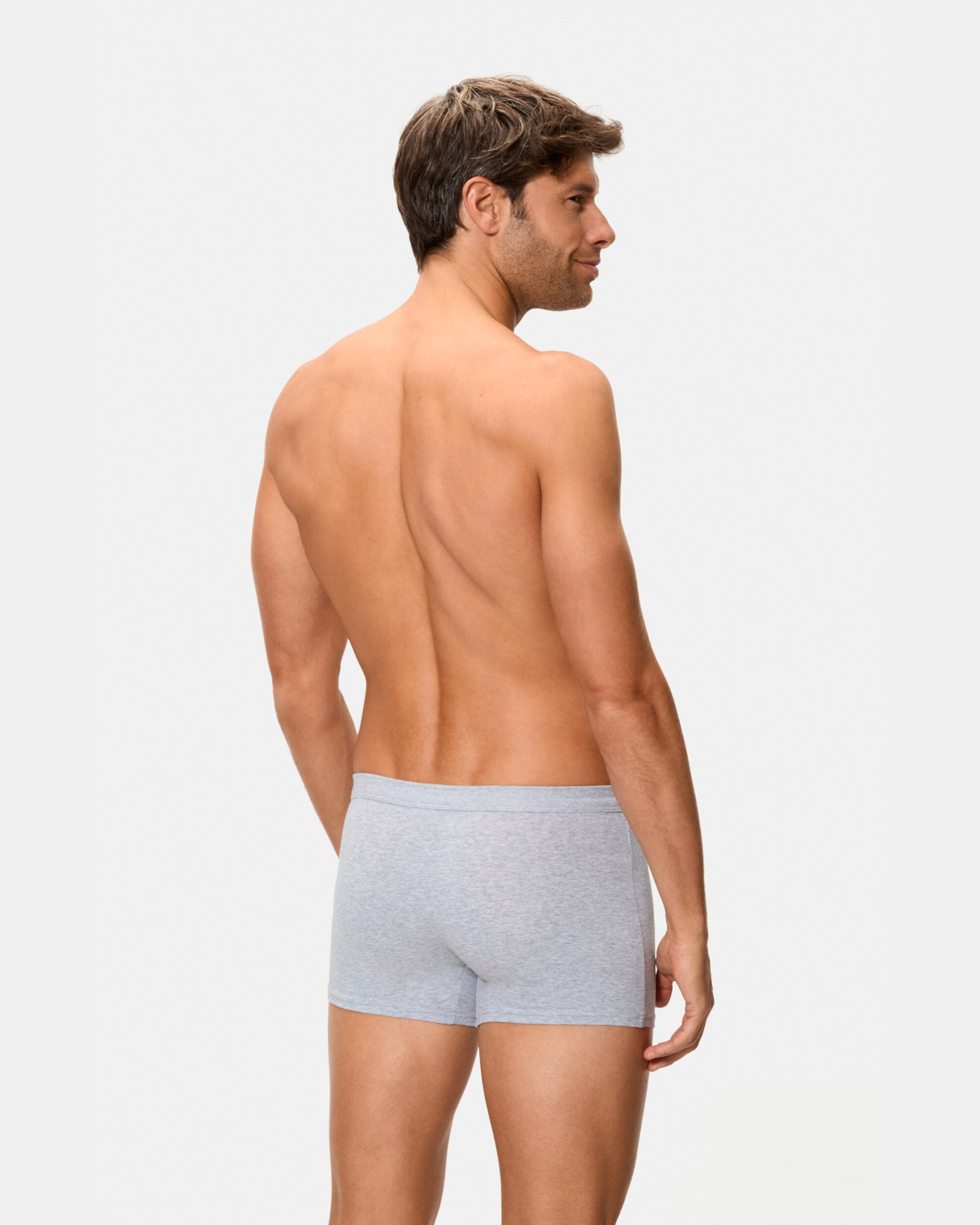 Boxers de Malha de Dois Fechados com Algodão Elástico Multicolor-3