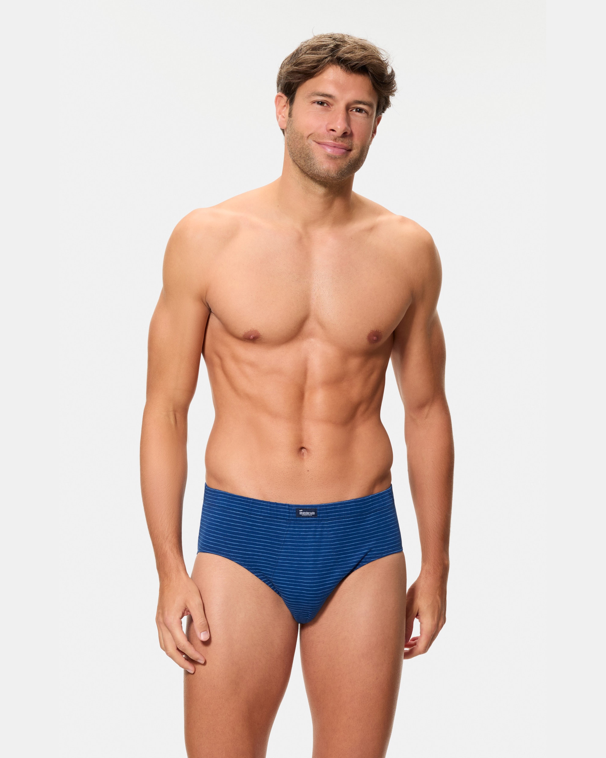 Pack de Três Slips Semicurtos com Estampados Azul-2
