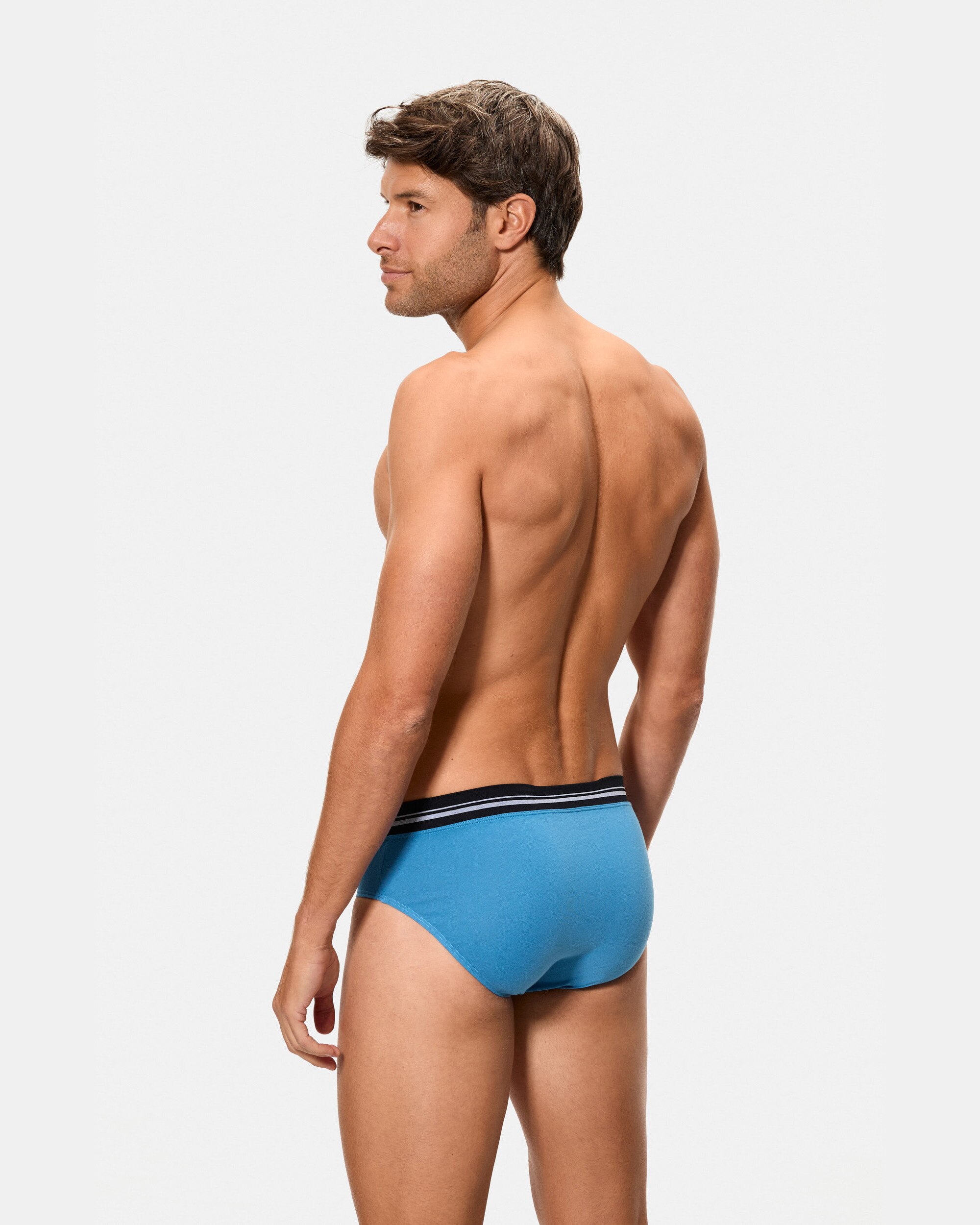Slip Fechado com Cintura Extra Suave Azul-claro-2