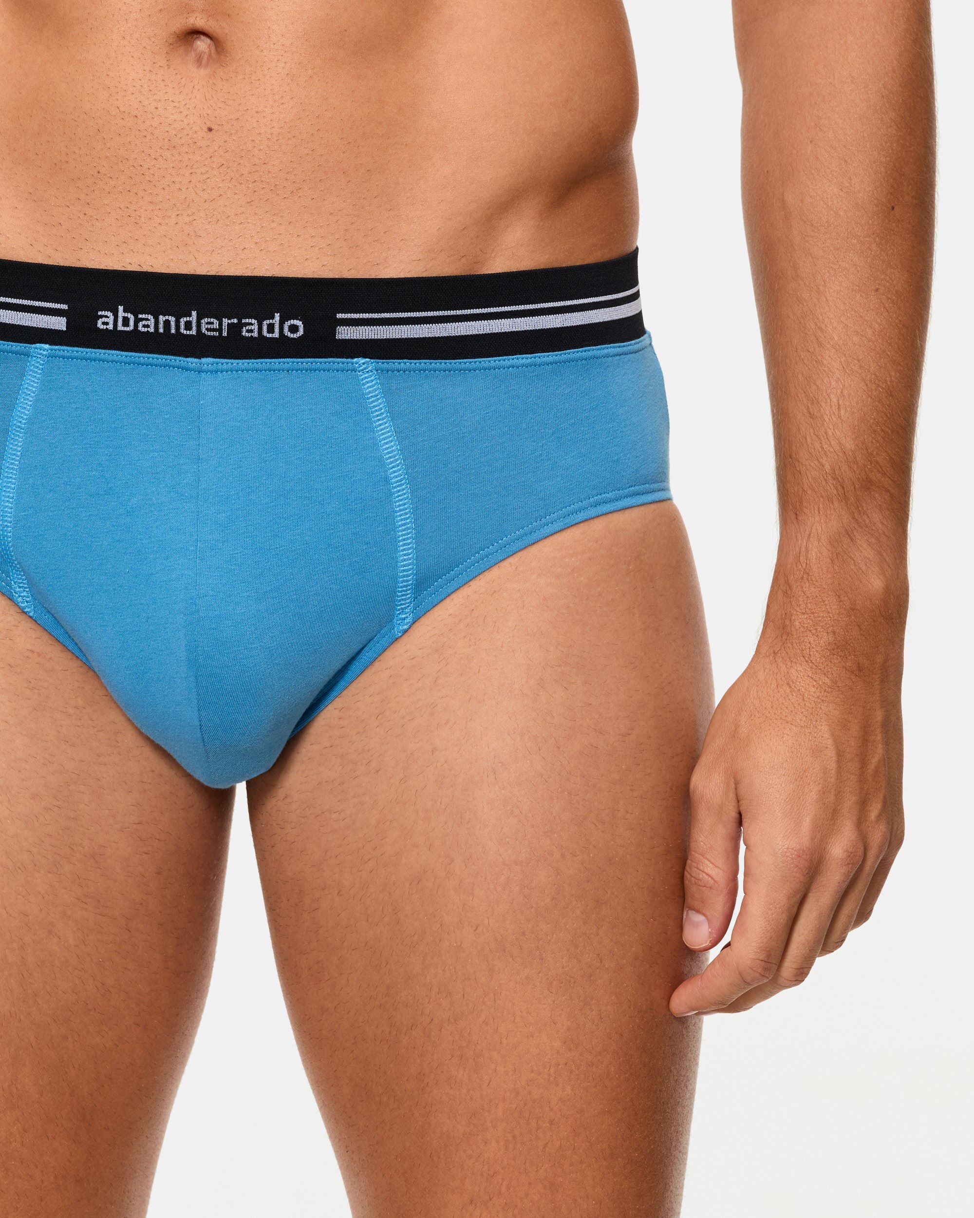 Slip Fechado com Cintura Extra Suave Azul-claro-3