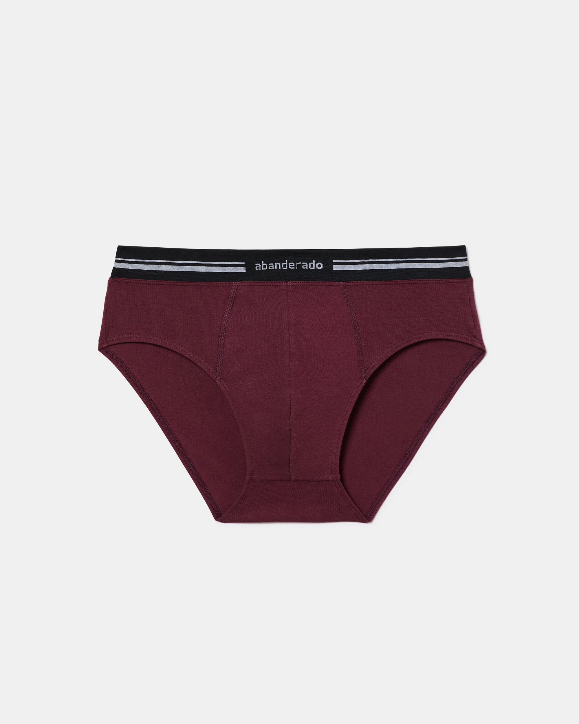 Slip Fechado com Cintura Extra Suave Bordeaux-4