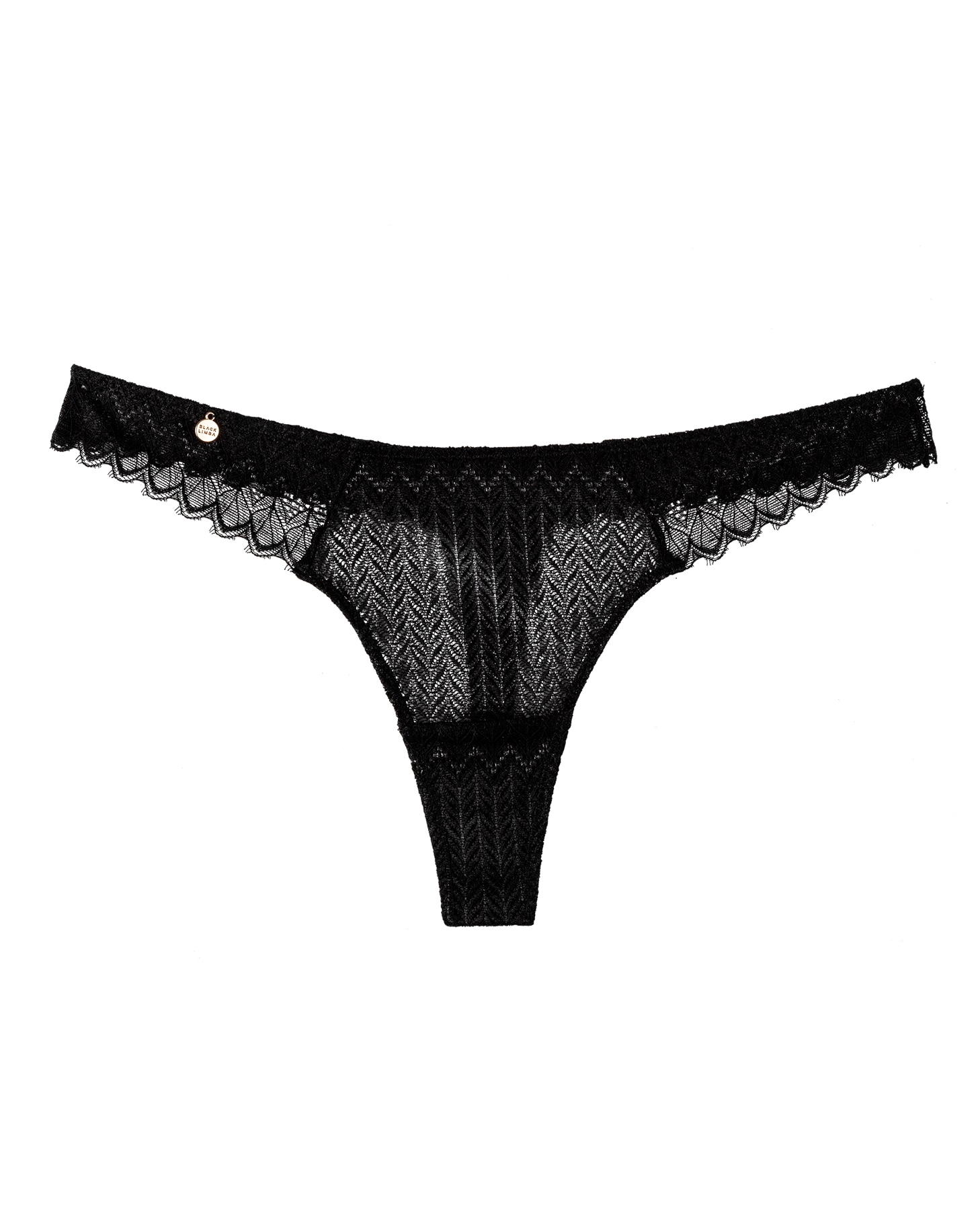 Cueca de Renda com Detalhe de Blonda na Cintura Preto-6