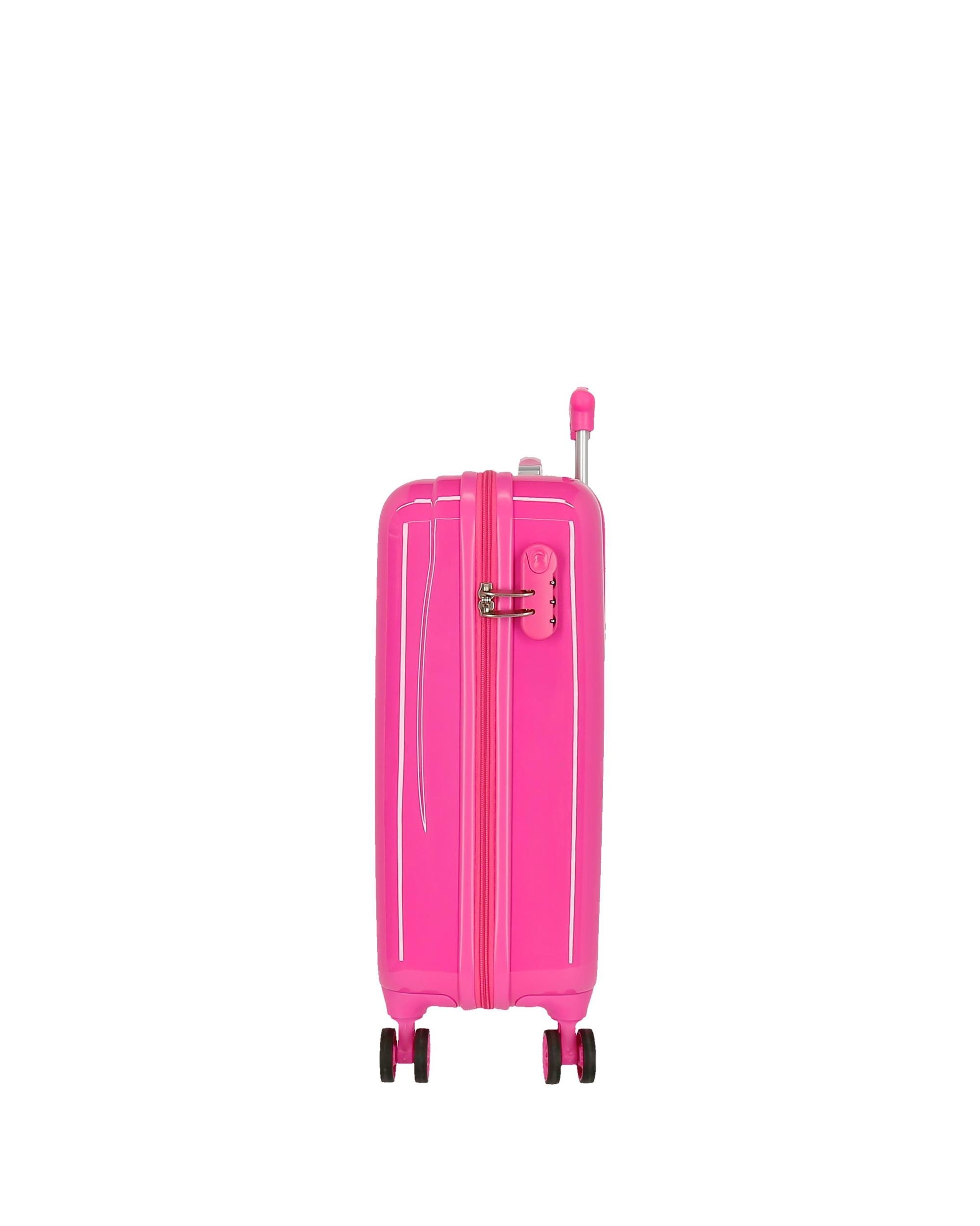Mala de Cabine Infantil Enjoy Minnie Hi Love Rígida com Capacidade de 34l Fúcsia-2