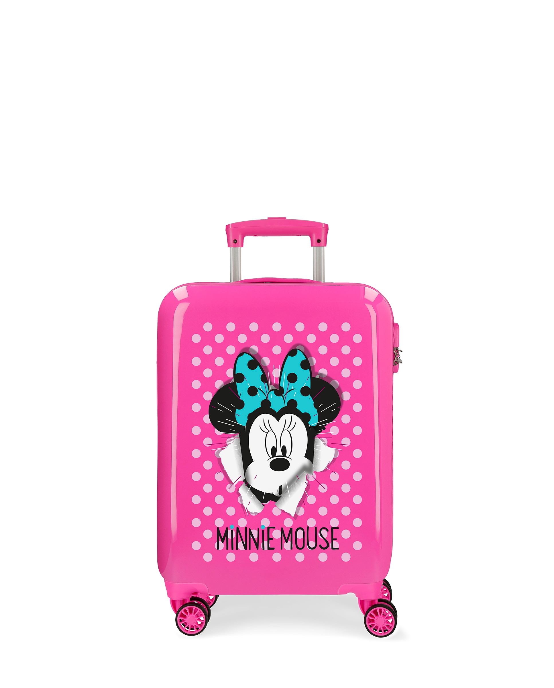 Mala de Cabine Infantil Minnie Rígida Sunny Day Rígida com Capacidade de 34l Fúcsia-1