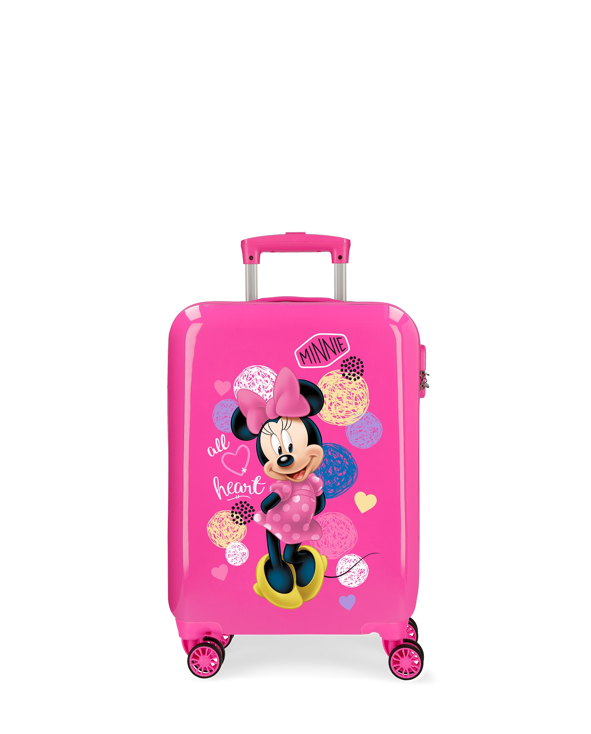 Imagem 0 de Mala de Cabine Infantil Enjoy Minnie Heart Rígida com Capacidade de 34l