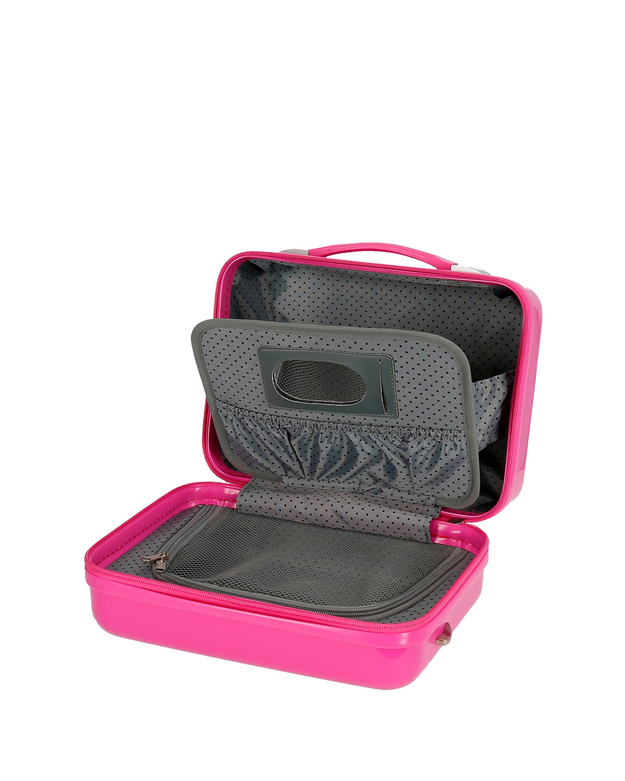 Necessaire Enjoy Minnie Heart Rígido com Capacidade de 9l Rosa-3