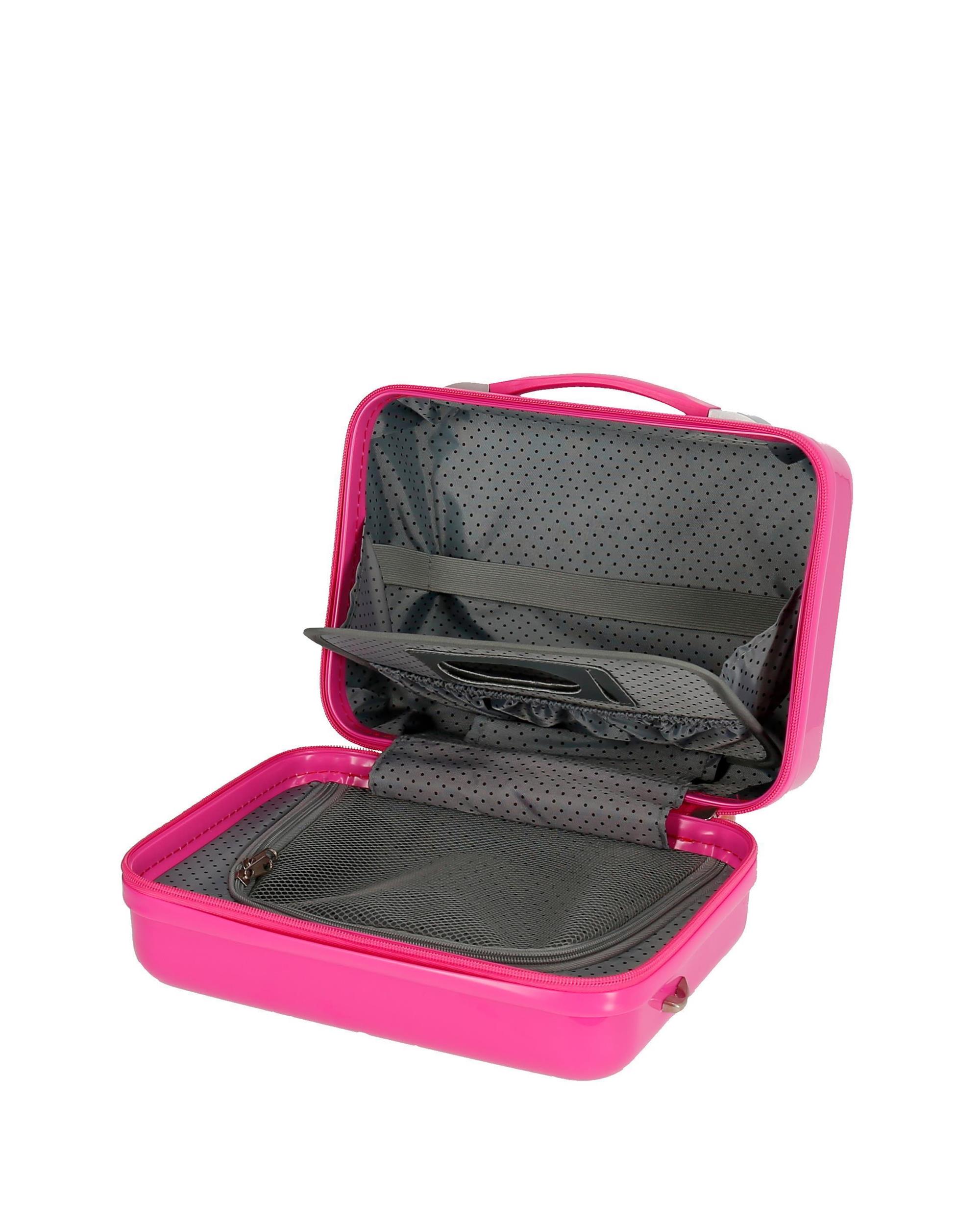 Necessaire Enjoy Minnie Heart Rígido com Capacidade de 9l Rosa-4