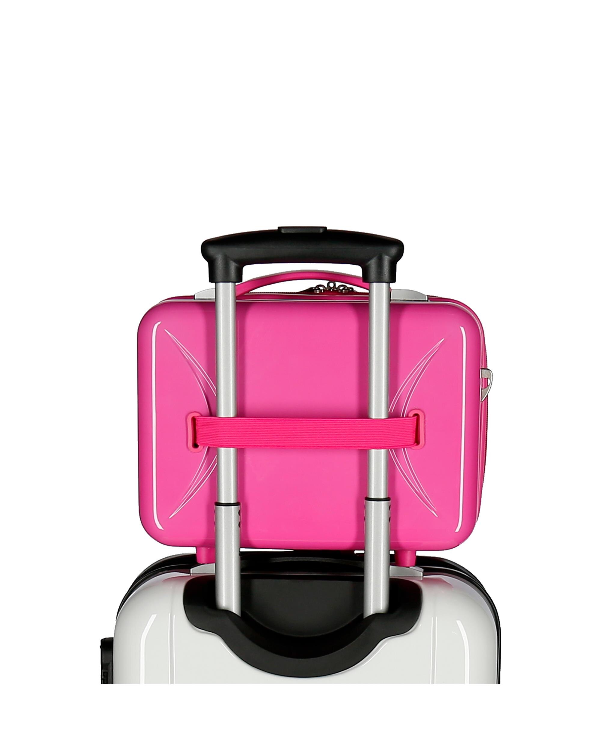 Necessaire Enjoy Minnie Heart Rígido com Capacidade de 9l Rosa-5