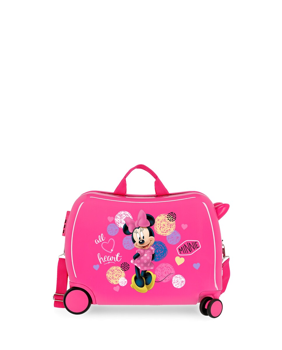 Mala de Cabine Infantil Minnie Love Rígida com Capacidade de 34l Rosa / Verde-1
