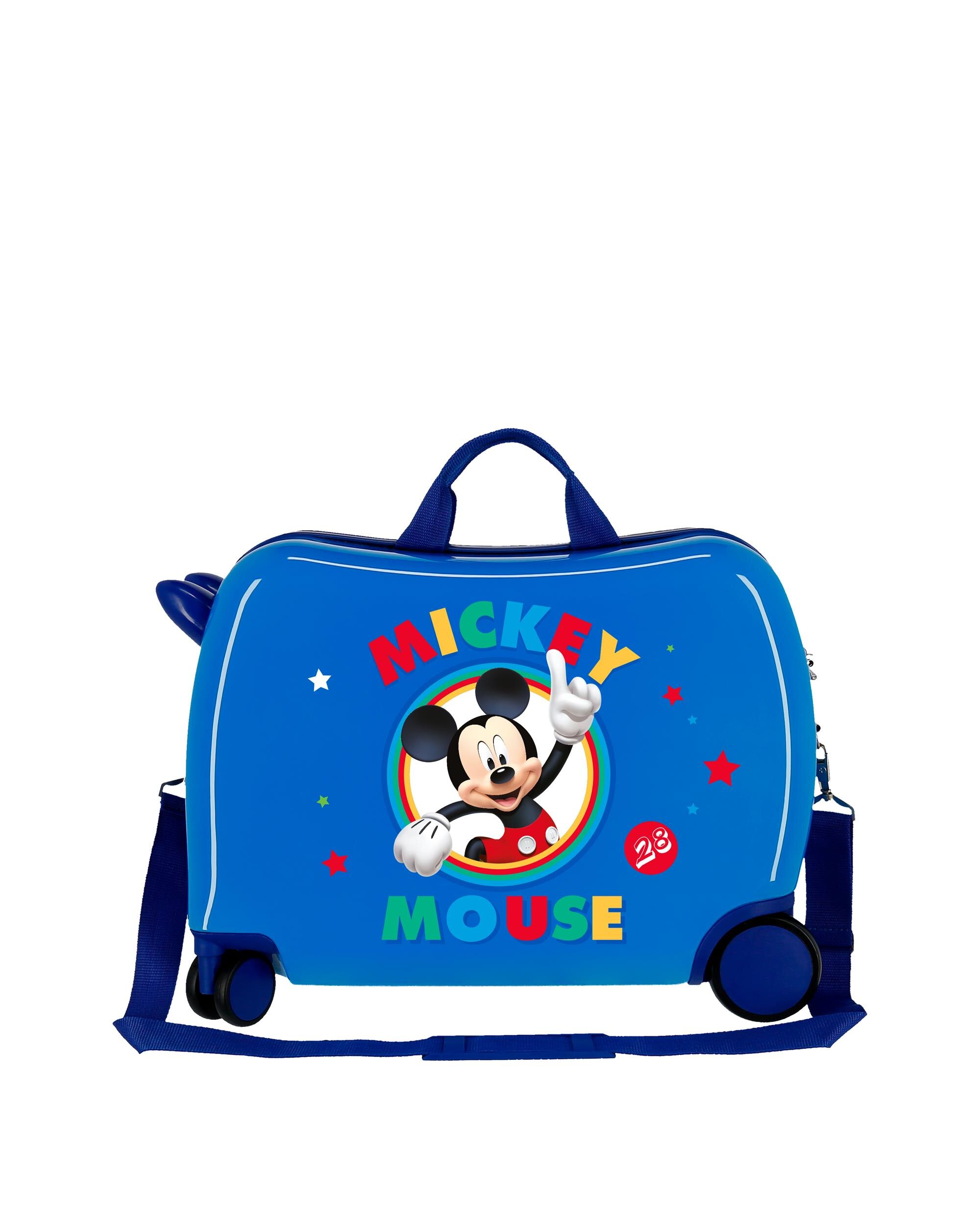 Mala Infantil 2 Rodas Multidirecionais Circle Mickey Rígida com Capacidade de 34l Azul-3