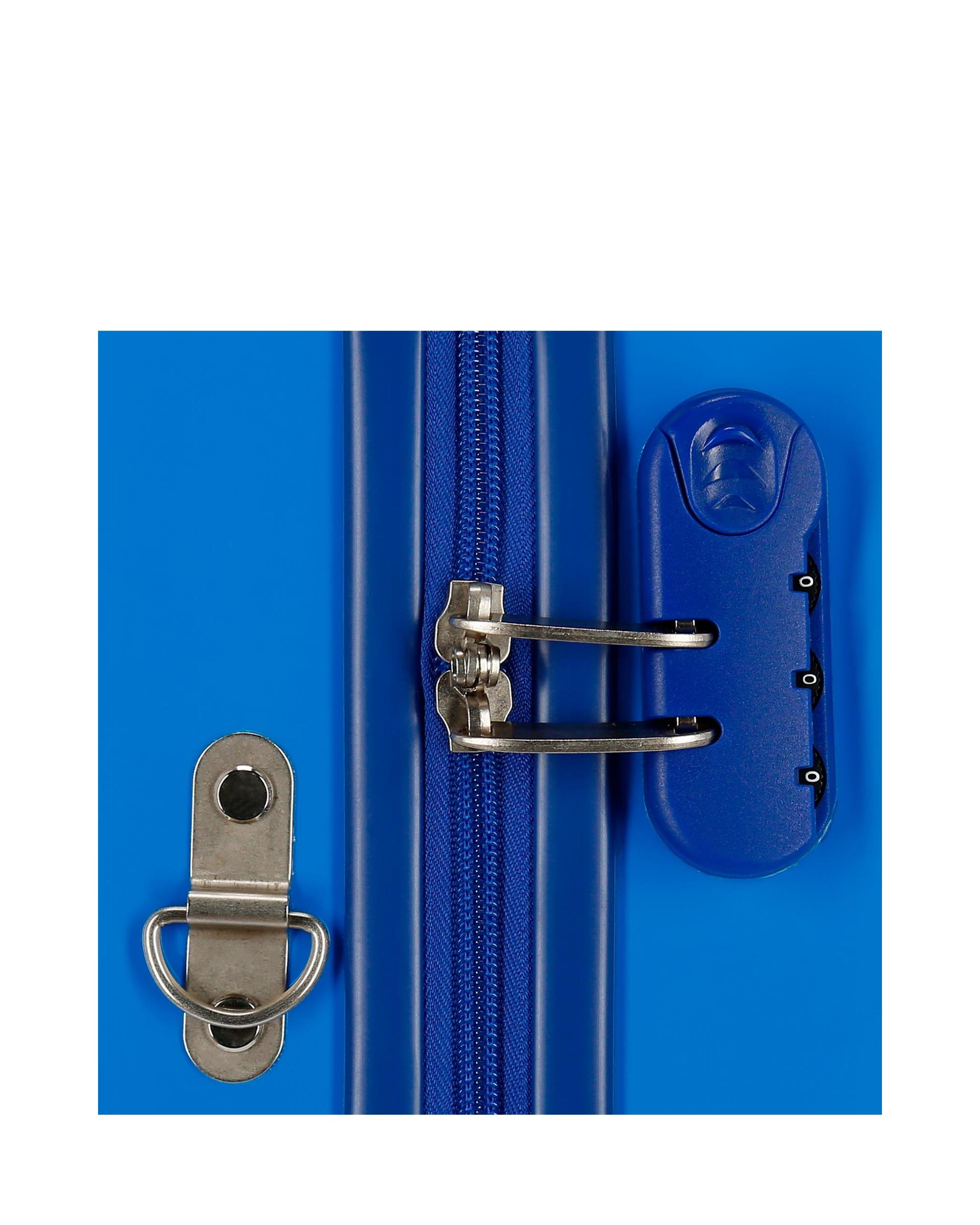 Mala Infantil 2 Rodas Multidirecionais Circle Mickey Rígida com Capacidade de 34l Azul-6