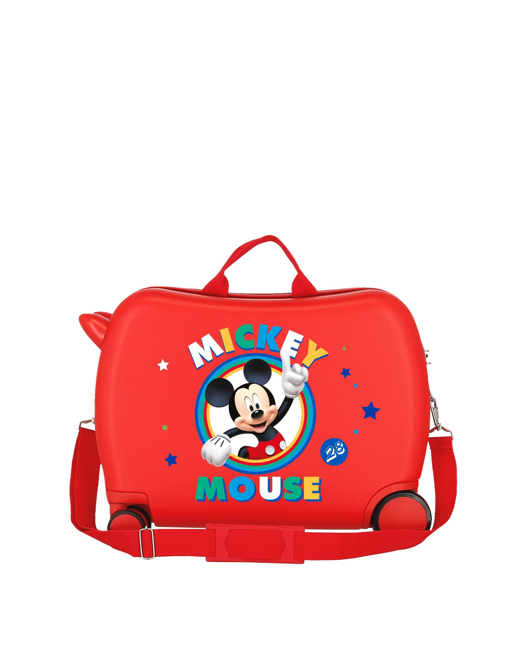 Mala Infantil 2 Rodas Multidirecionais Circle Mickey Rígida com Capacidade de 34l Vermelho-3