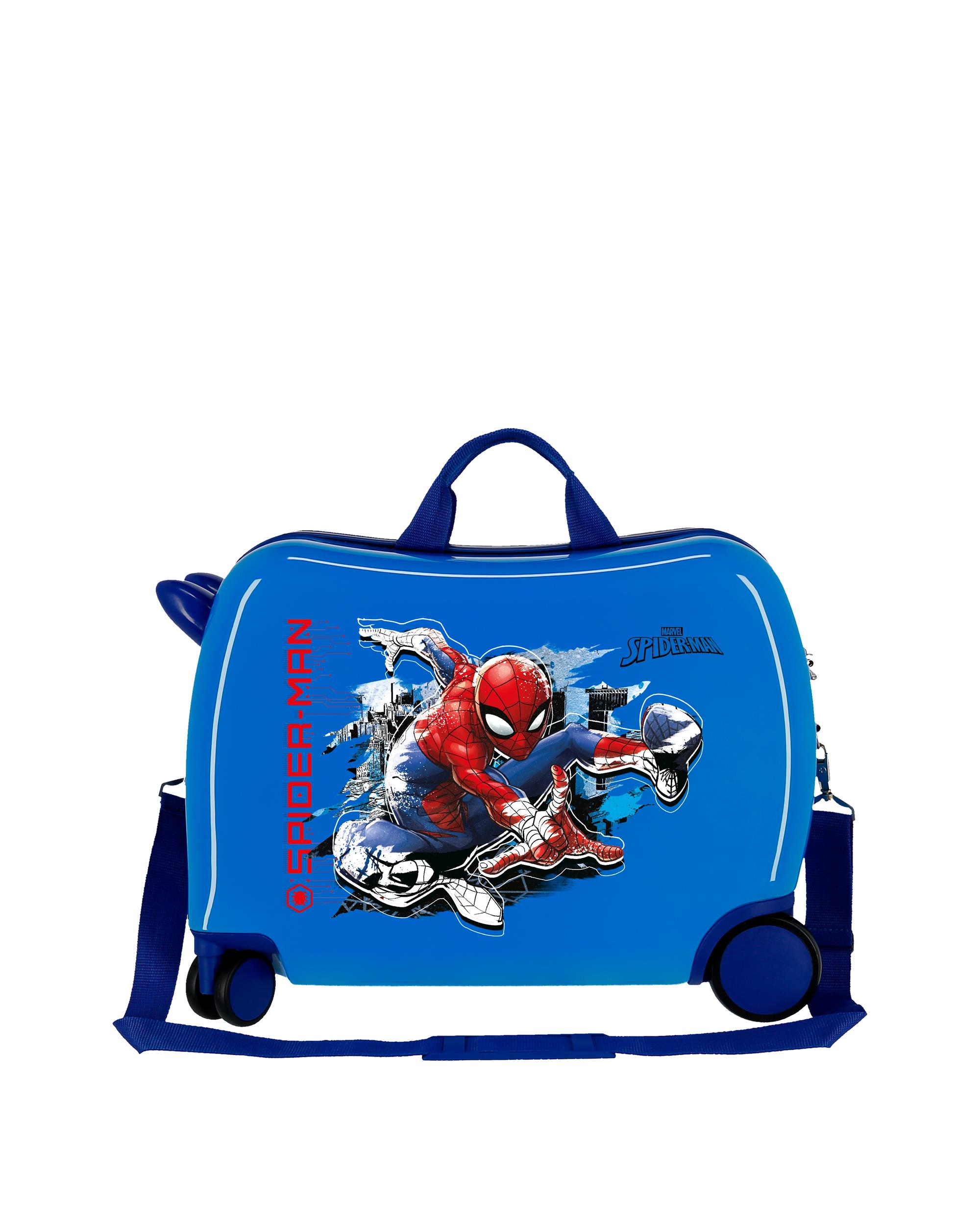Mala de Cabine Infantil Spiderman Geo Rígida com Capacidade de 34l Azul-2