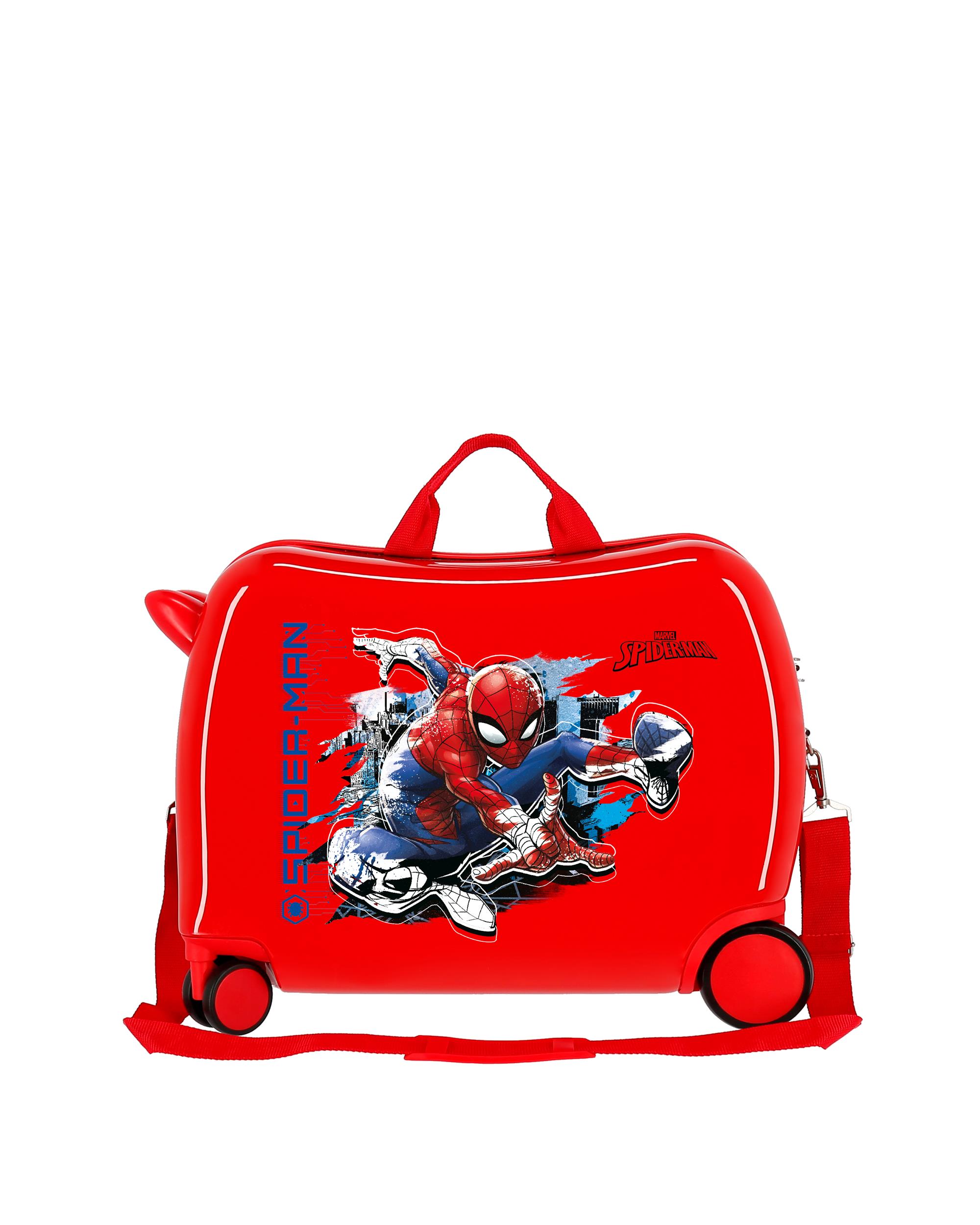 Mala de Cabine Infantil Spiderman Geo Rígida com Capacidade de 34l Branco / Vermelho-3