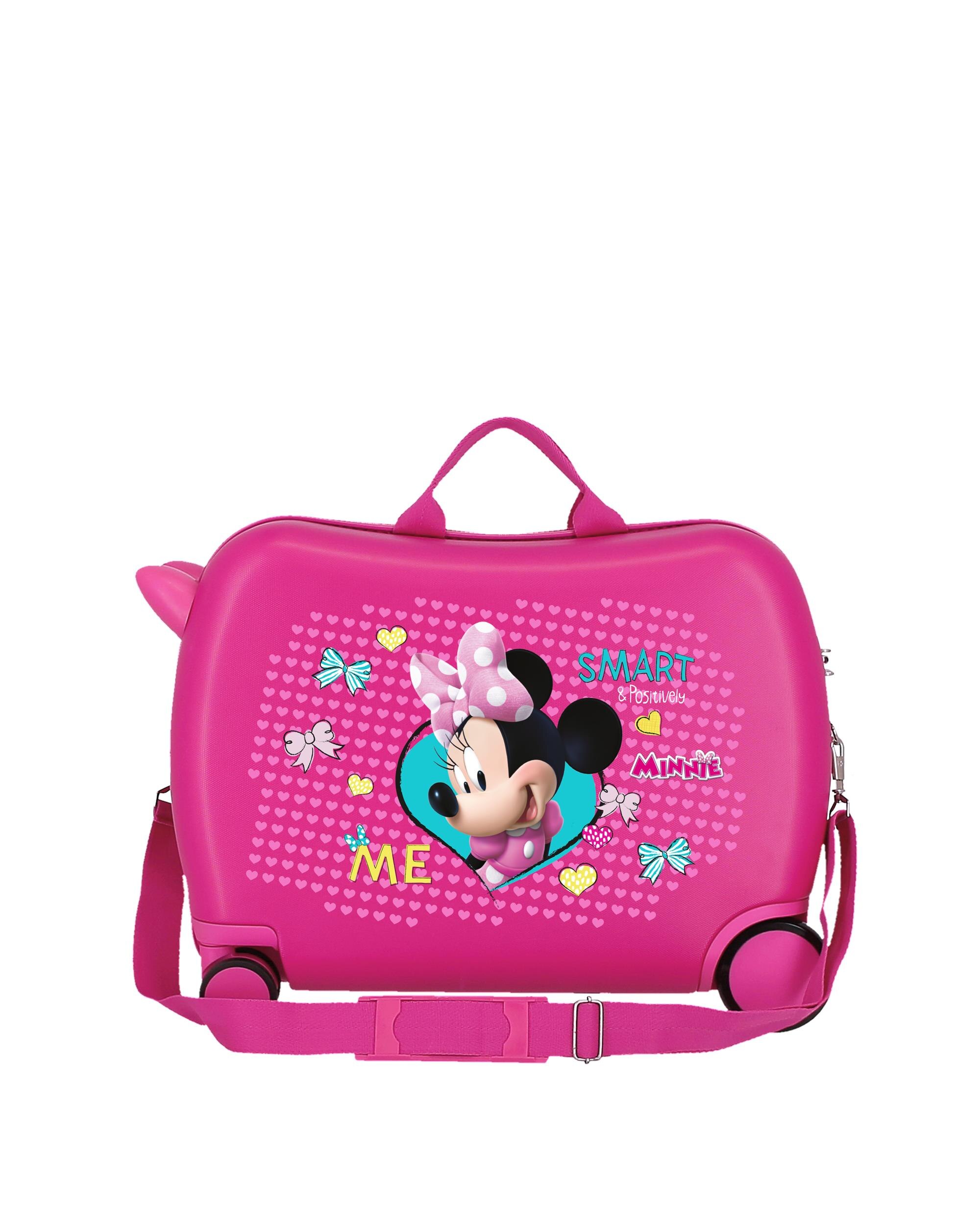 Mala Infantil 2 Rodas Multidirecionais Minnie Happy Helpers Rígida com Capacidade de 34l Rosa-3