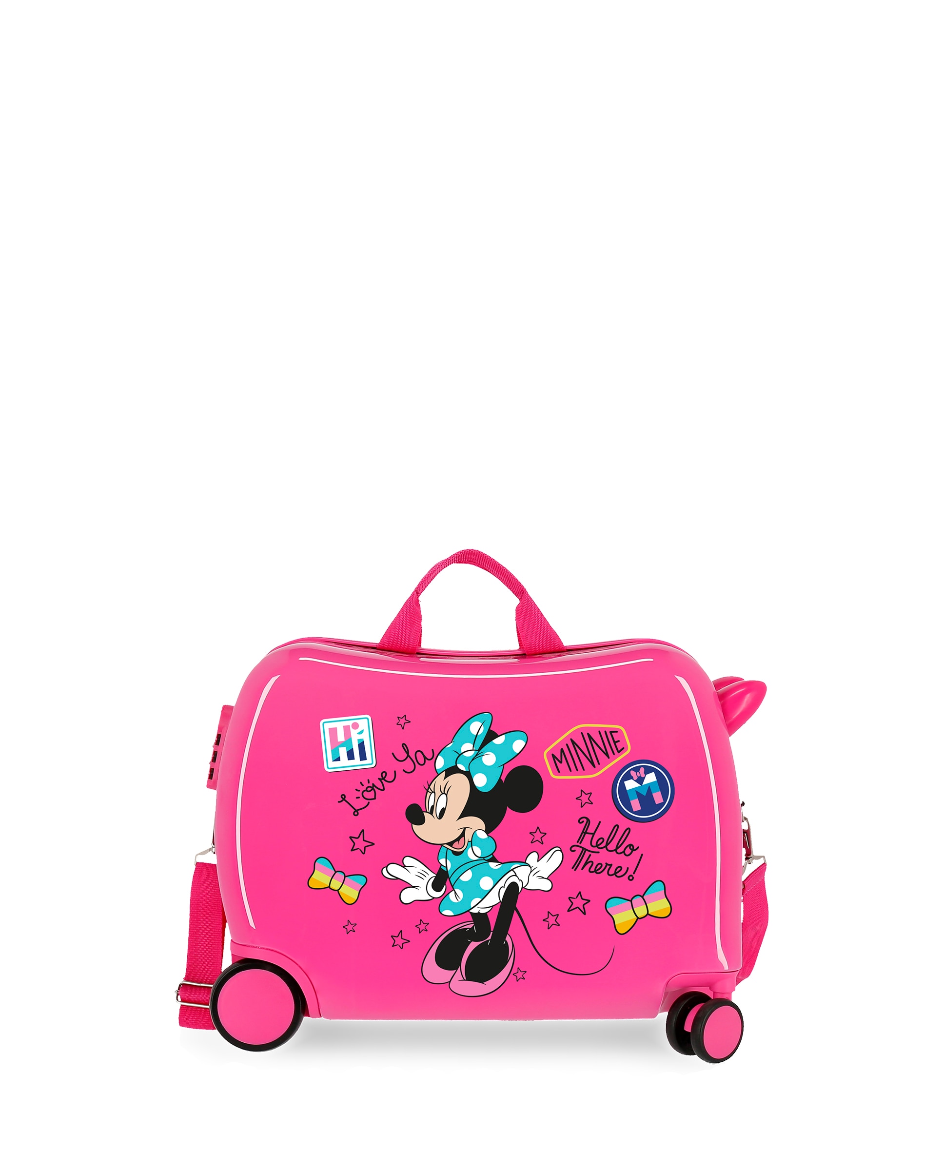 Mala de Cabine Infantil Enjoy Minnie Hi Love Rígida com Capacidade de 34l Fúcsia-1