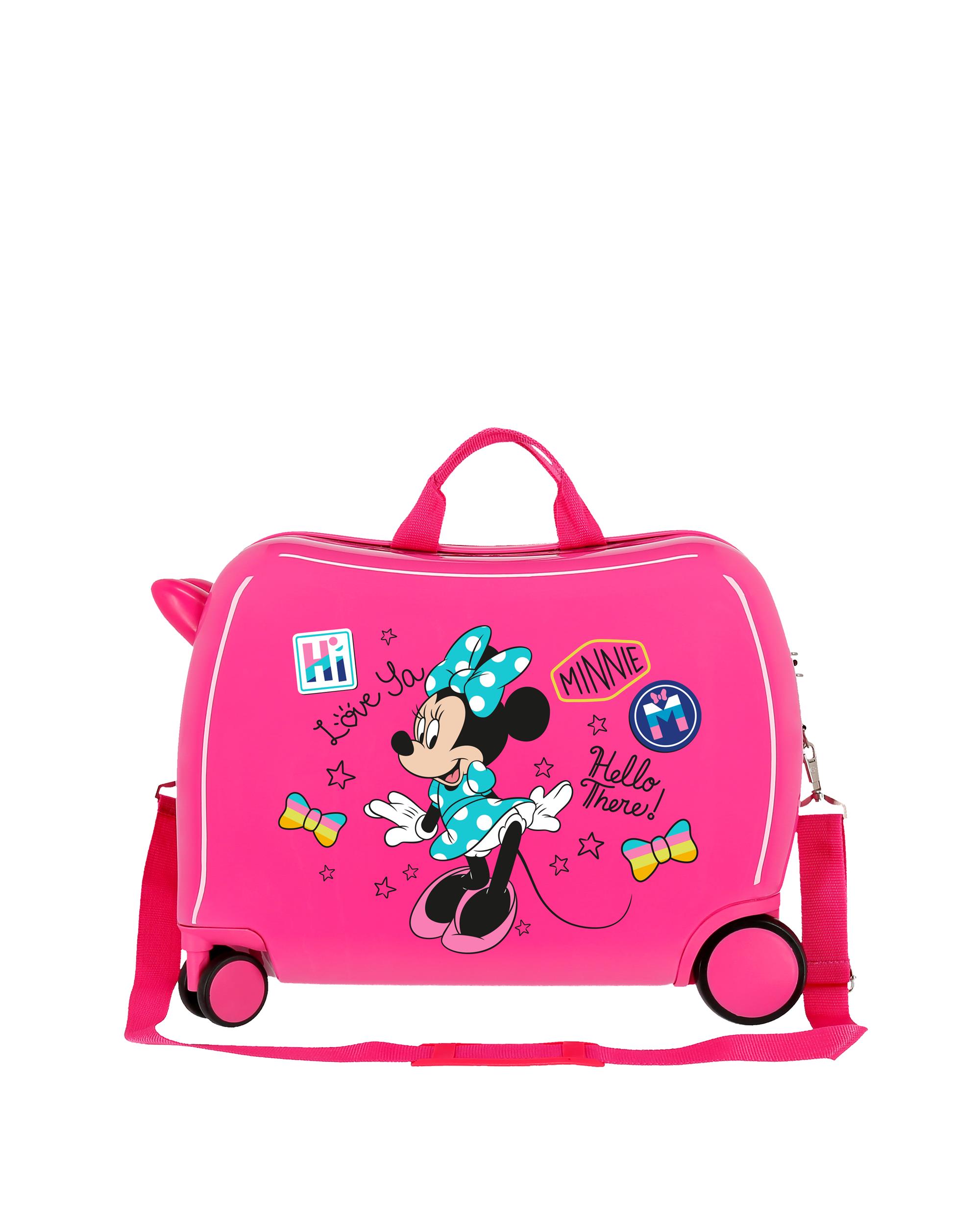 Mala de Cabine Infantil Enjoy Minnie Hi Love Rígida com Capacidade de 34l Fúcsia-3