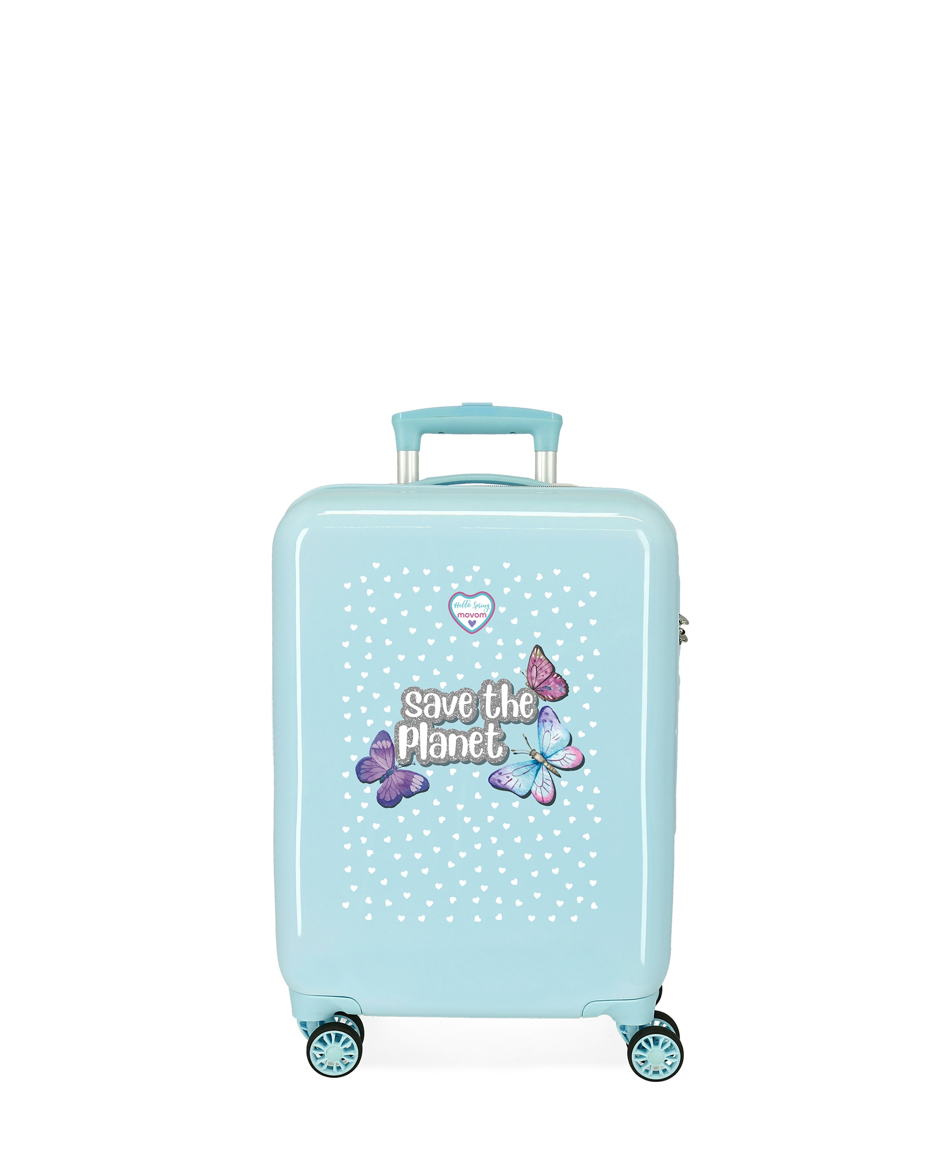 Mala de Cabine Movom Save The Planet Rígida com Capacidade de 34l Azul-claro-1