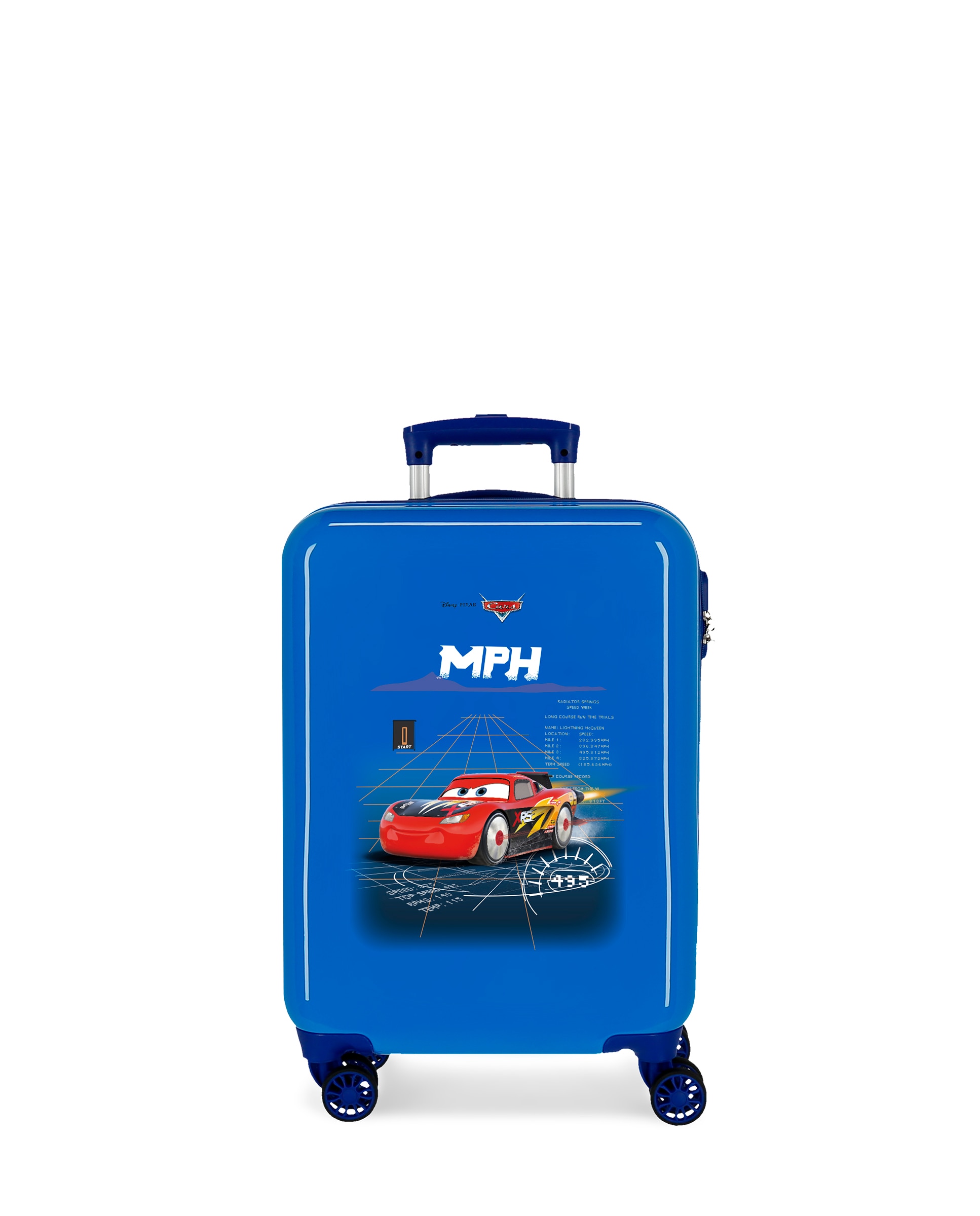 Mala de Cabine Infantil Cars Rocket Racing Rígida com Capacidade de 34l Azul-1