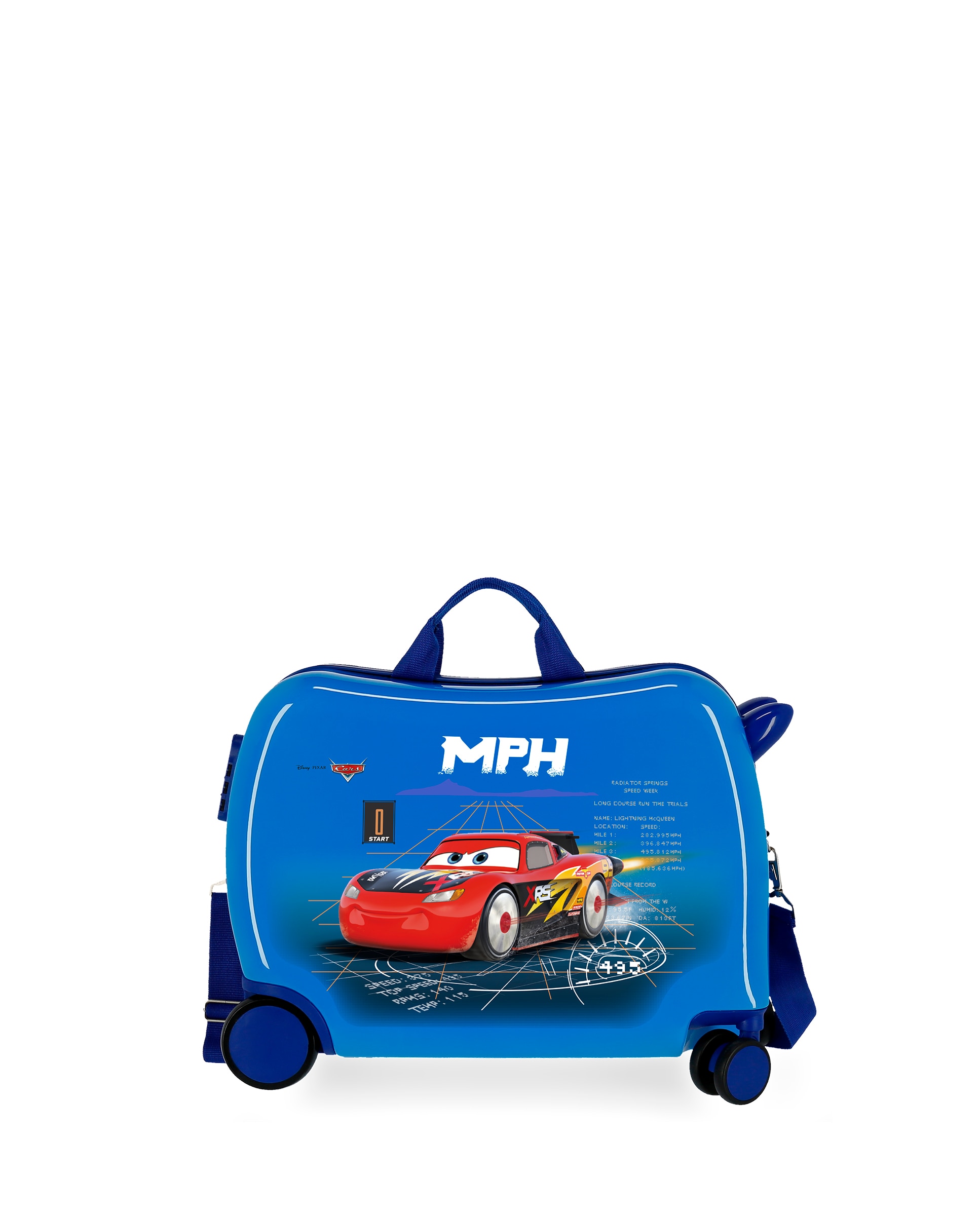 Mala de Cabine Infantil Cars Rocket Racing Rígida com Capacidade de 34l Azul-1