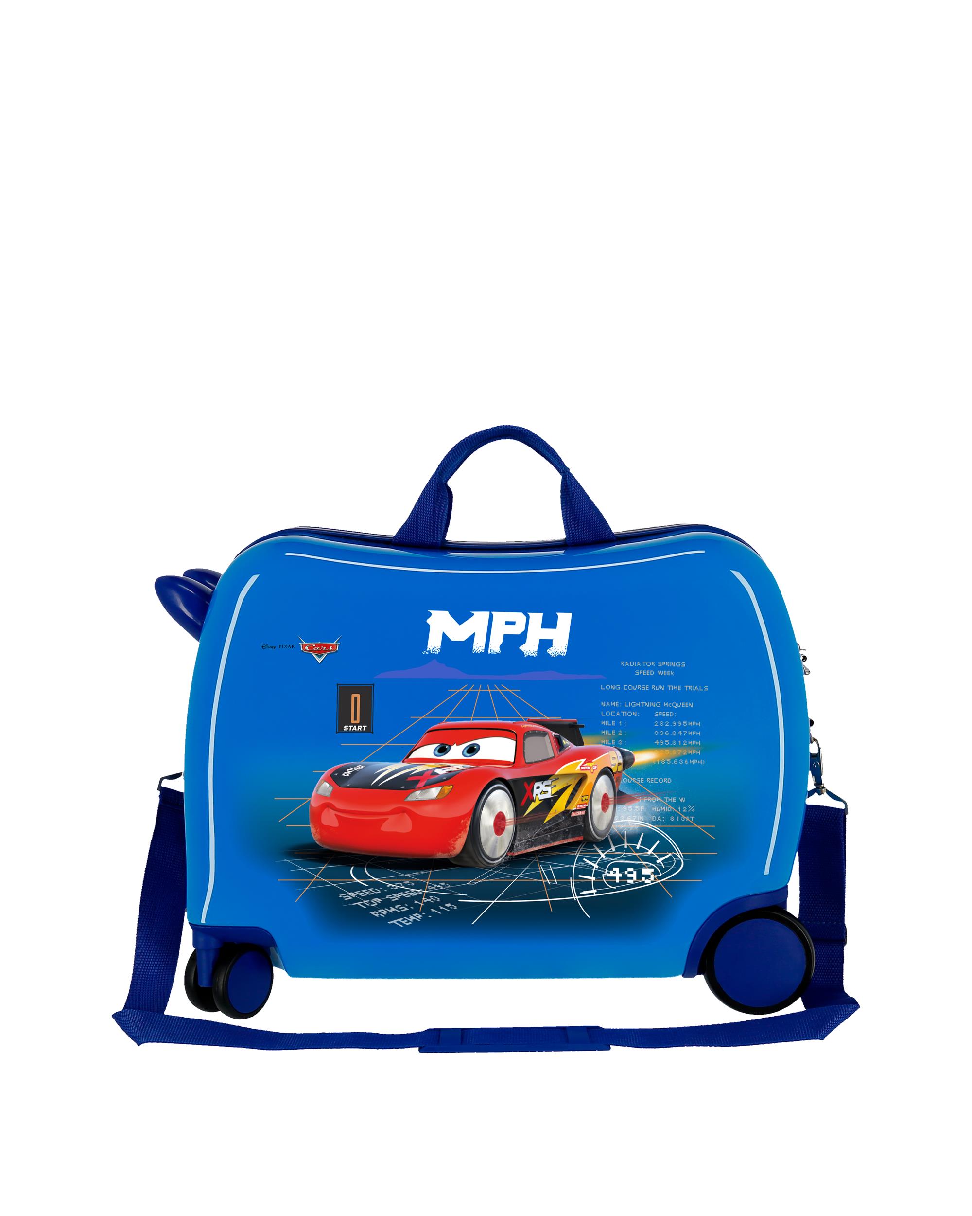 Mala de Cabine Infantil Cars Rocket Racing Rígida com Capacidade de 34l Azul-3