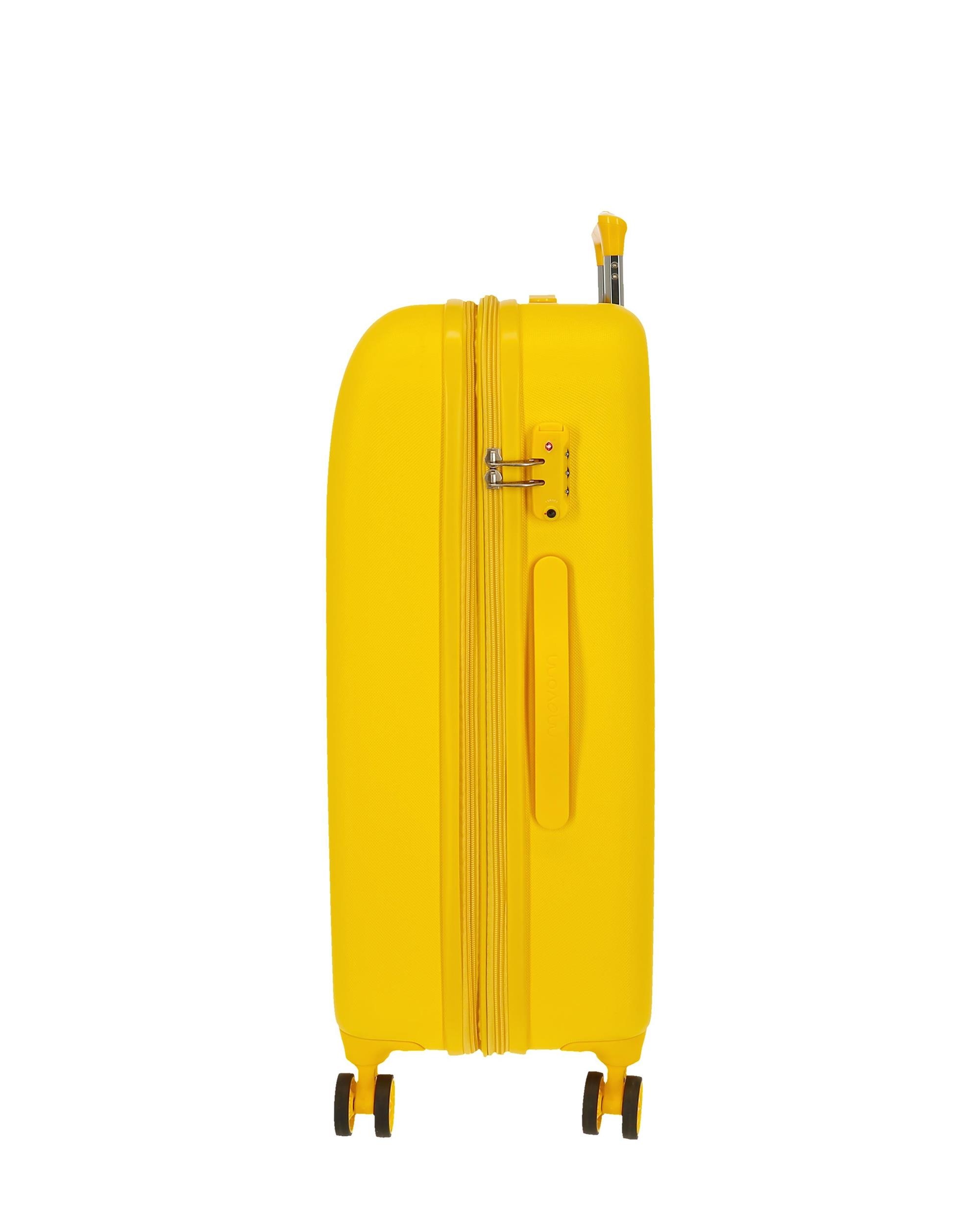 Trolley Médio Riga Rígido 72L Amarelo-2