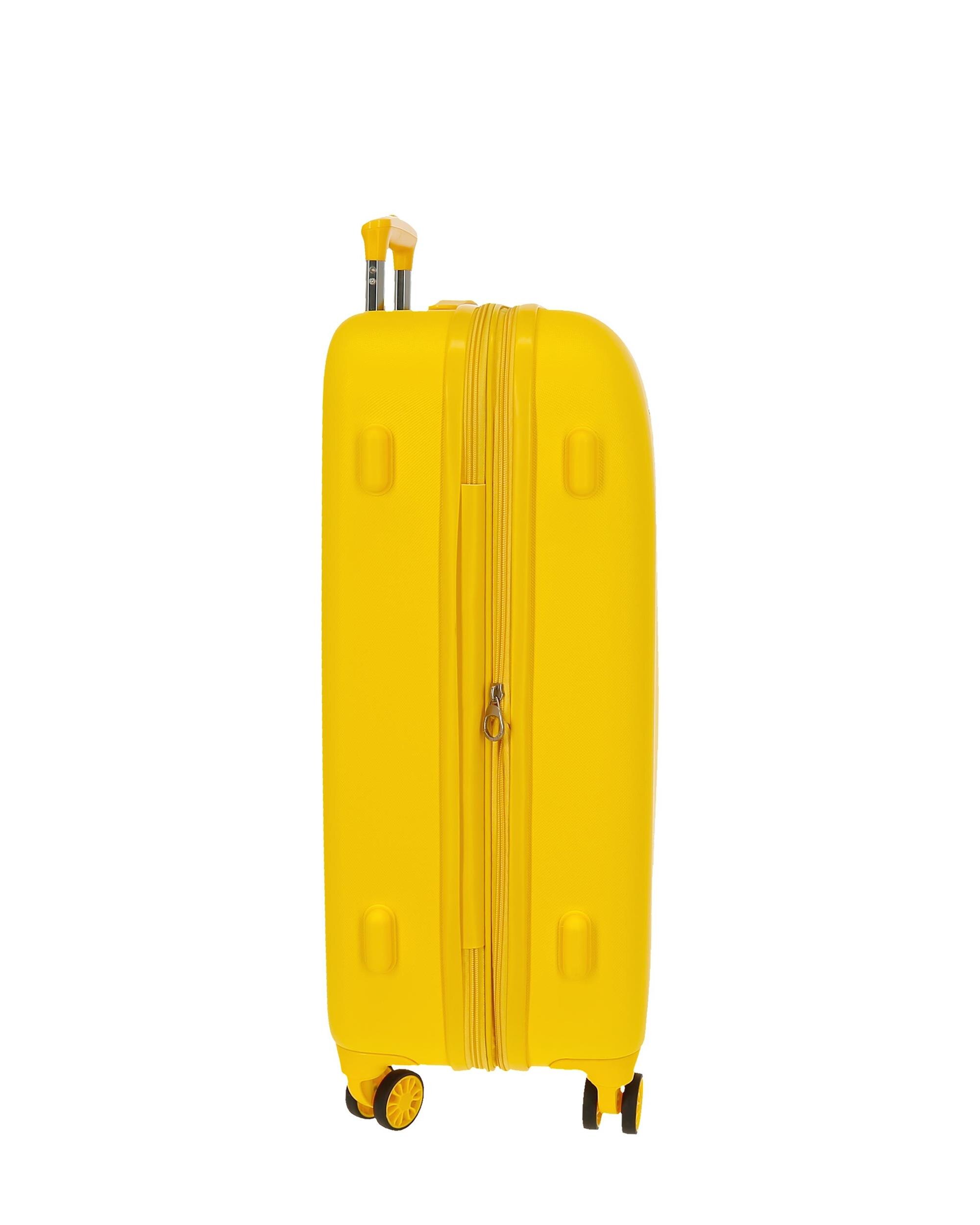 Trolley Médio Riga Rígido 72L Amarelo-4