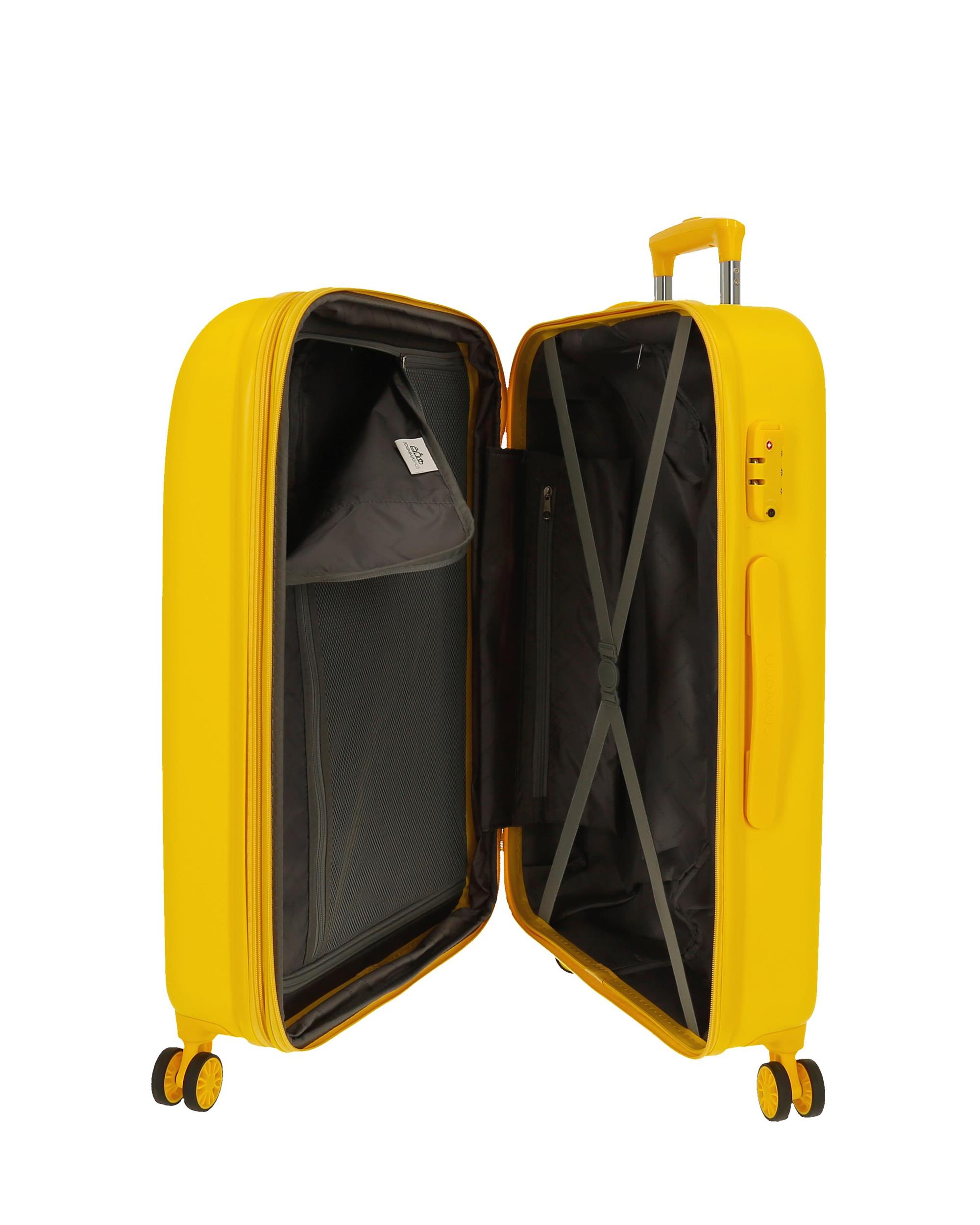 Trolley Médio Riga Rígido 72L Amarelo-5