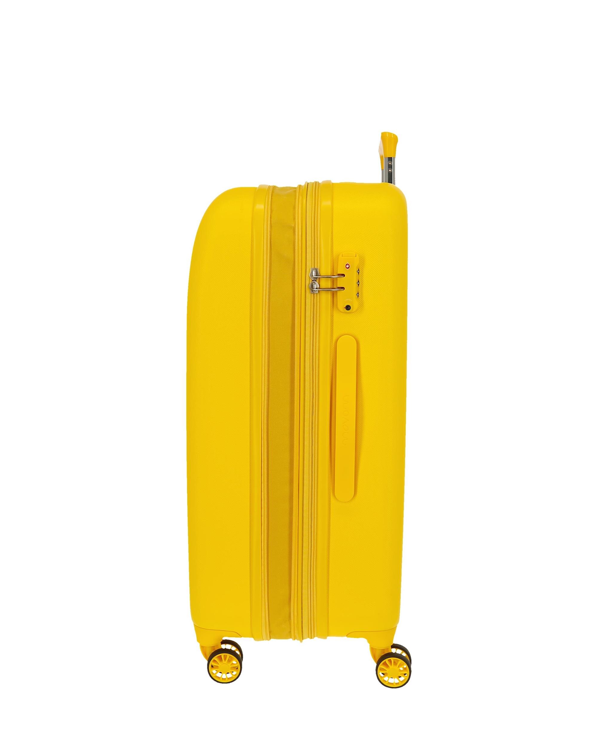 Trolley Médio Riga Rígido 72L Amarelo-6