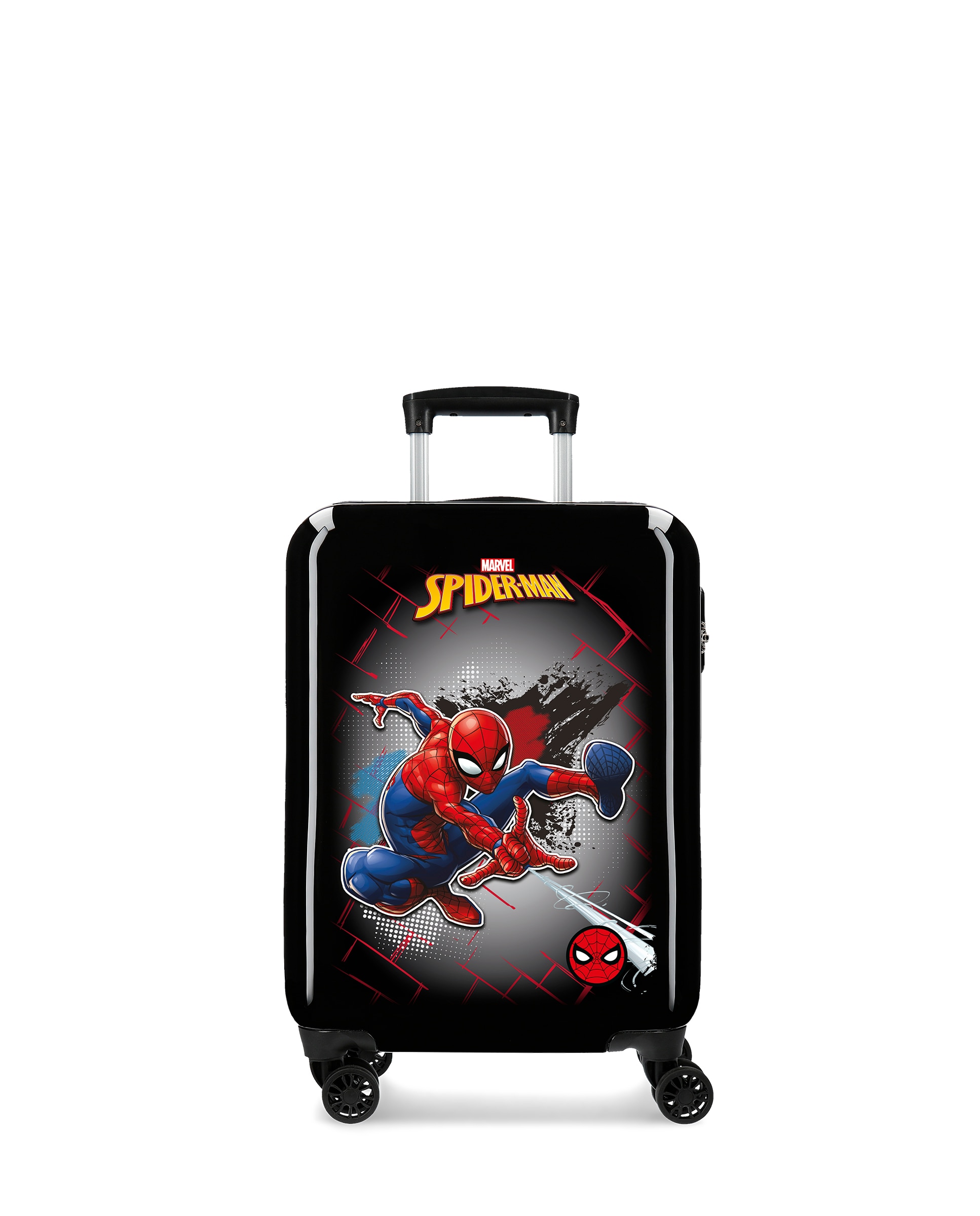 Mala de Cabine Spiderman Red Marvel Rígida com Capacidade de 34l Preto-1