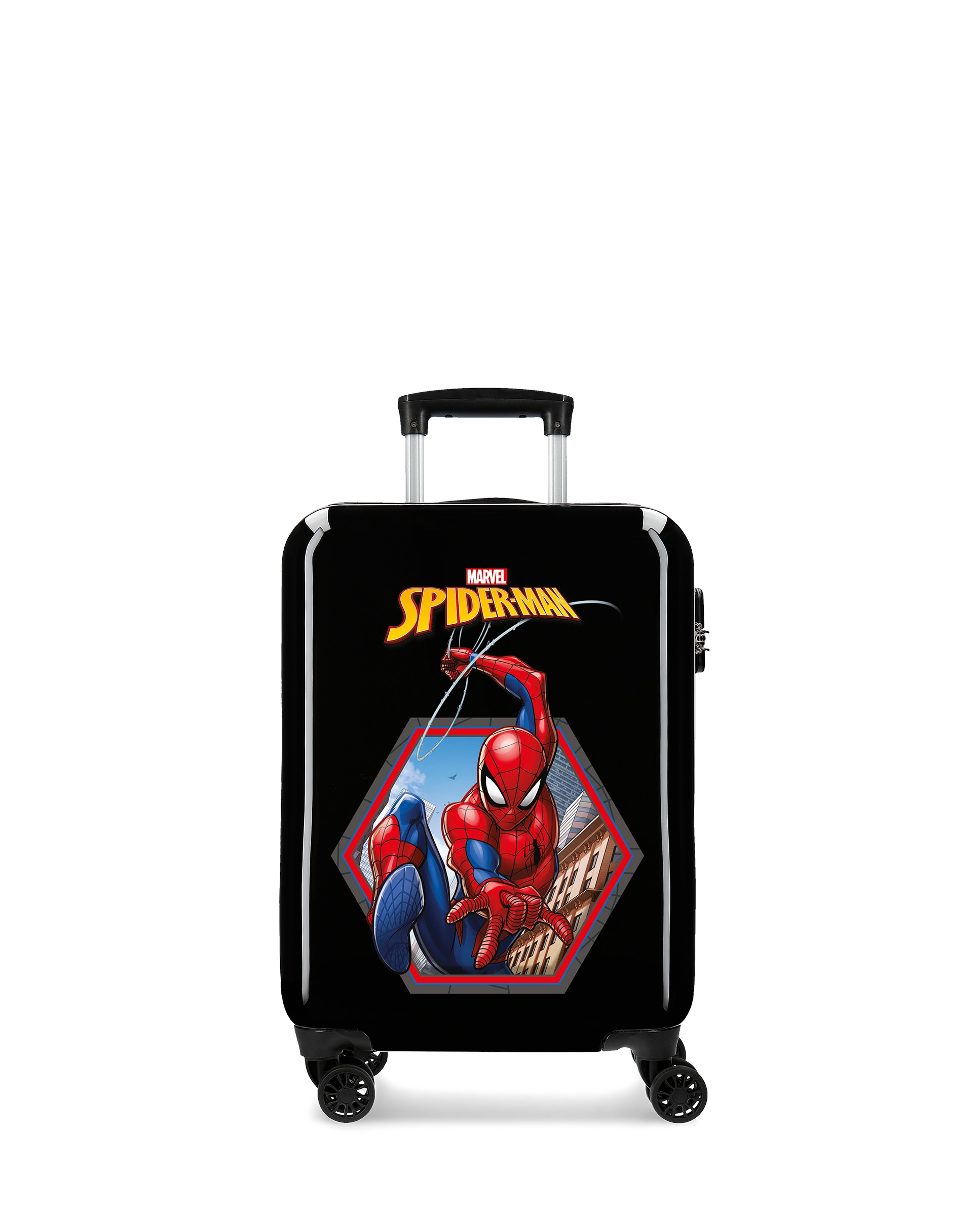 Mala de Cabine Rígida Spiderman Geo Rígida com Capacidade de 34l Preto-1