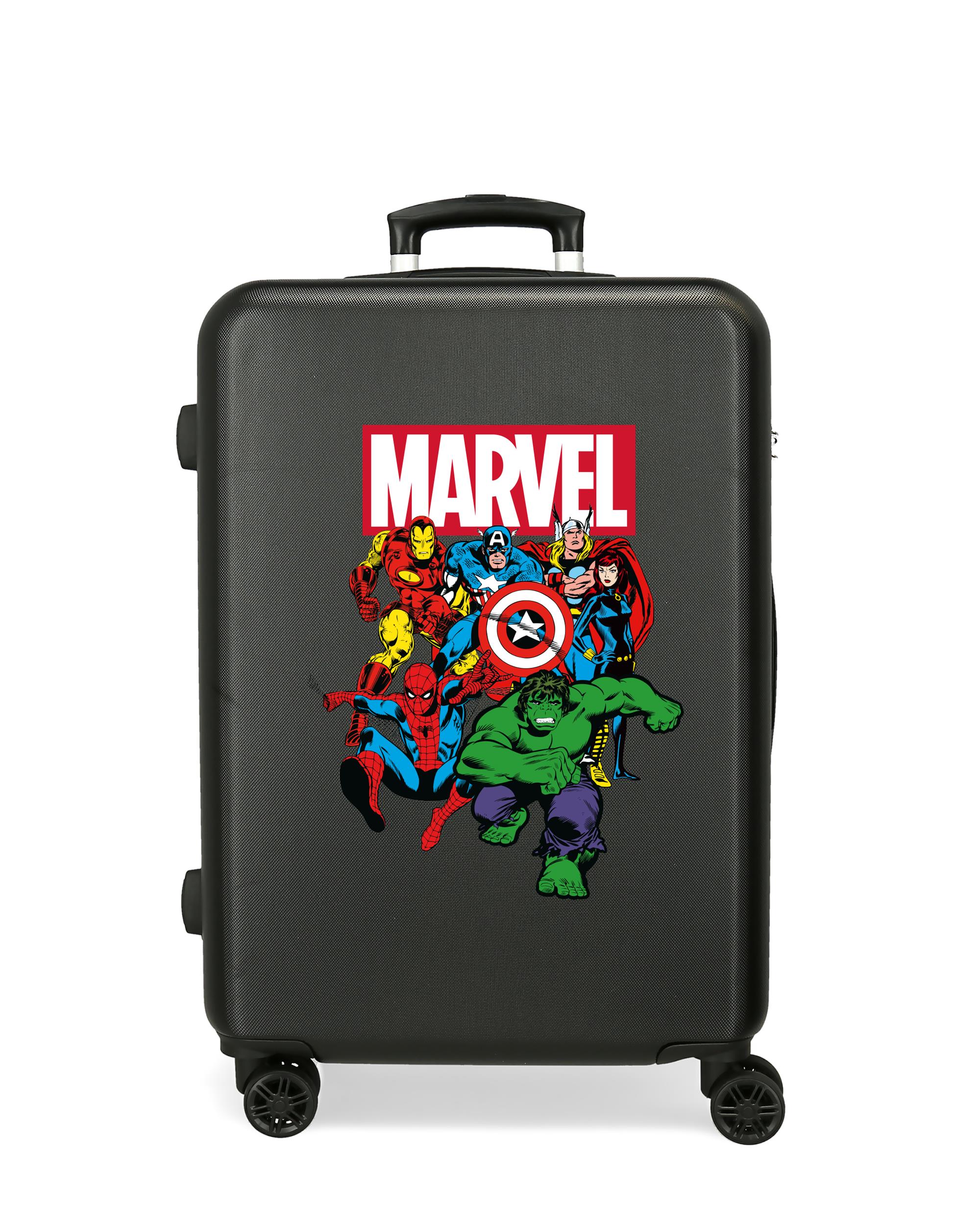 Imagem 0 de Mala Média Sky Avengers Rígida 68cm Preta Rígida com Capacidade de 70l