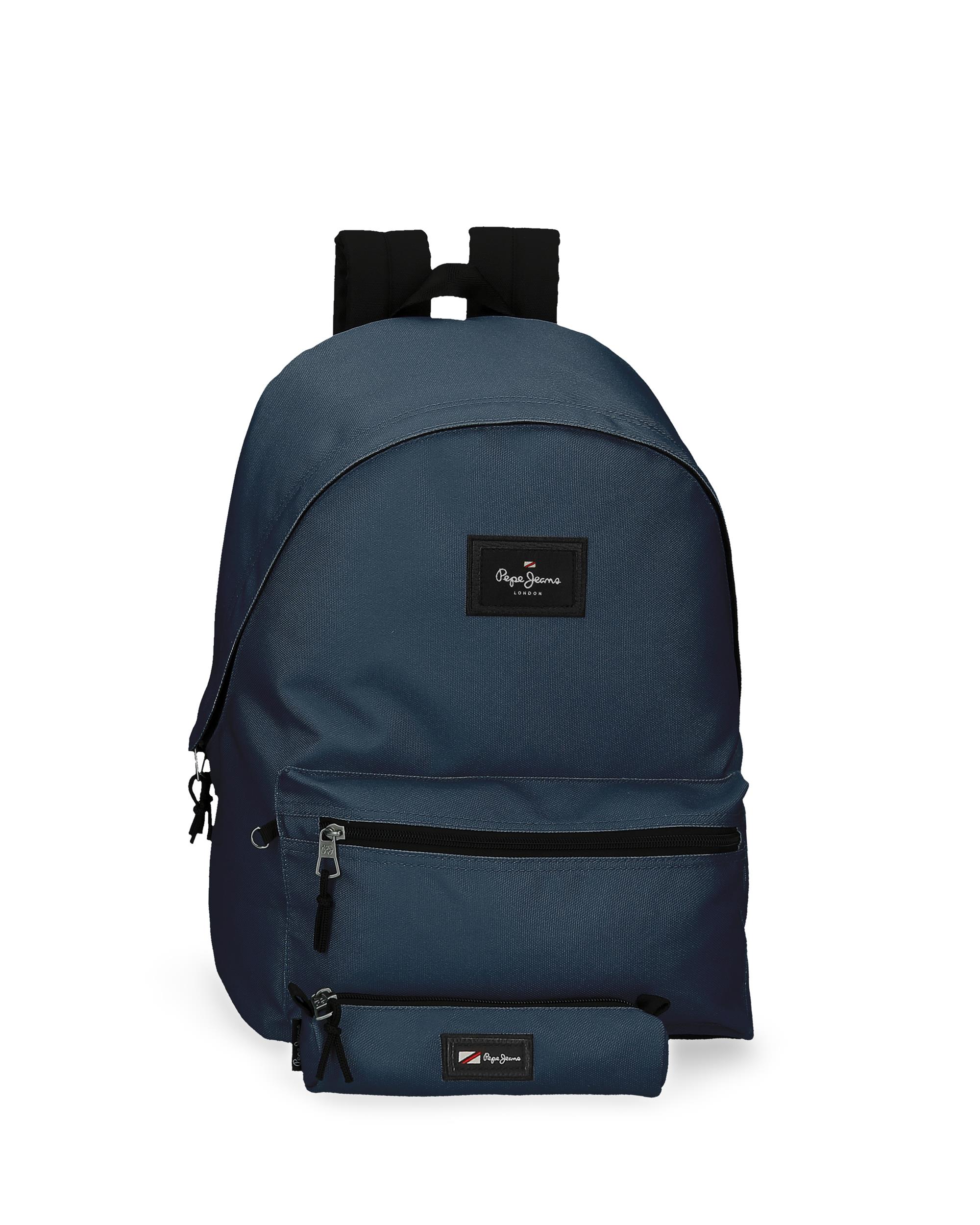 Mochila Porta Computador + Estojo Escolar Pepe Jeans Aris Azul-marinho Azul-1