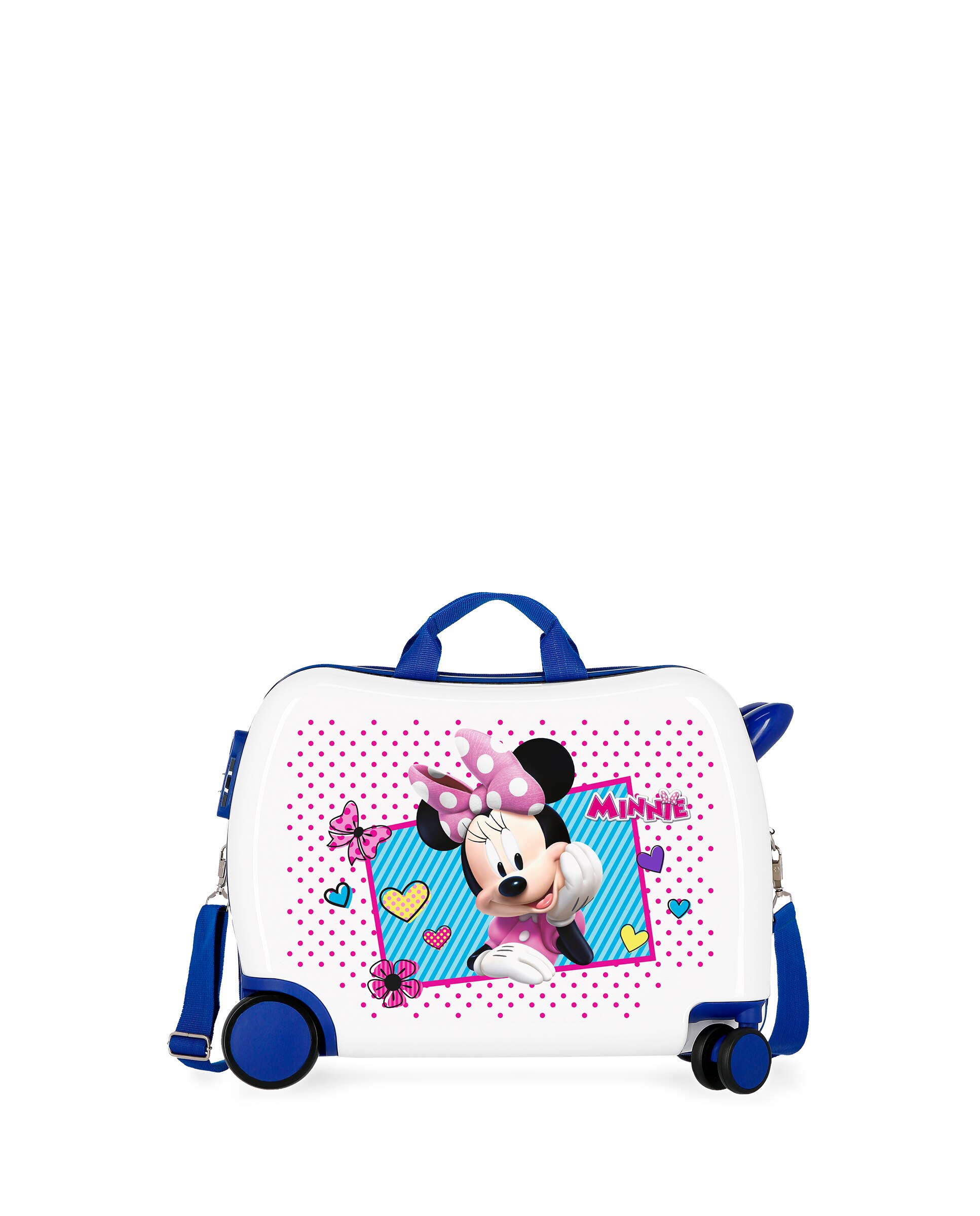 Mala Infantil Disney Minnie Joy Azul com 2 Rodas Multidirecionais e Capacidade de 34l Azul-1