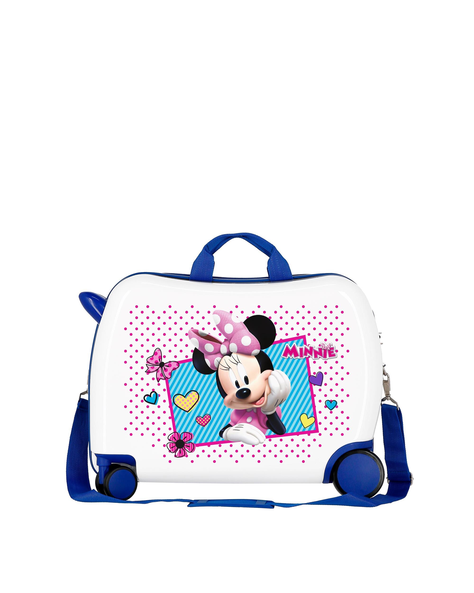 Mala Infantil Disney Minnie Joy Azul com 2 Rodas Multidirecionais e Capacidade de 34l Azul-3