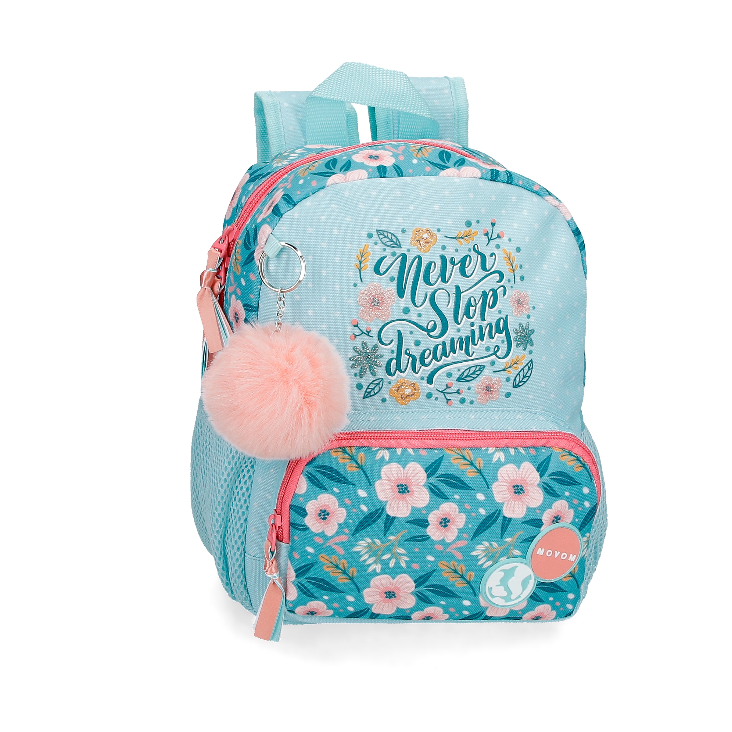 Mochila Pequena Never Stop Dreaming com Bolso Frontal Movom El