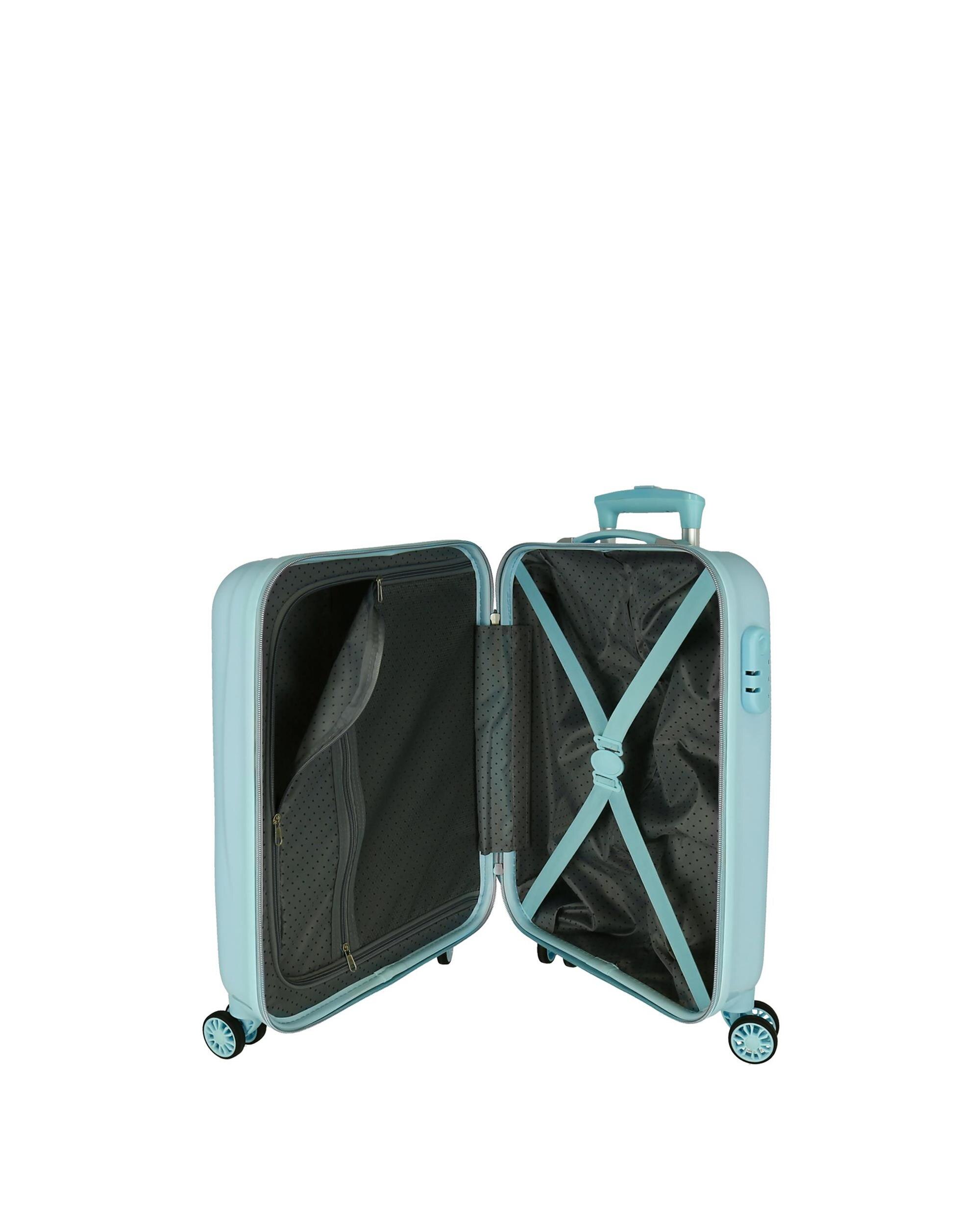 Mala de Cabine Movom Flower Pot Rígida com Capacidade de 34l Celeste-5