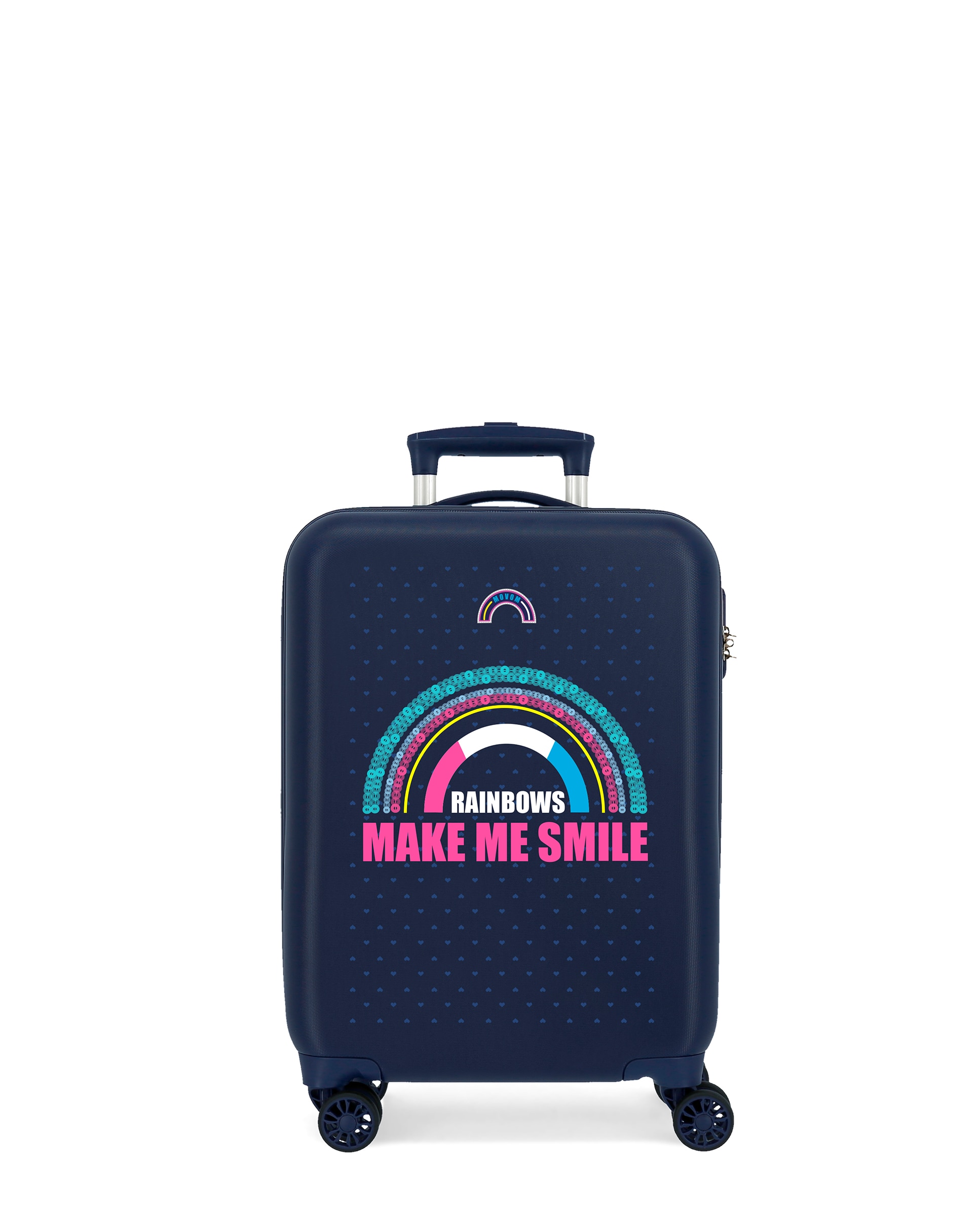 Mala de Cabine Movom Glitter Rainbow Rígida com Capacidade de 34l Azul-escuro-1