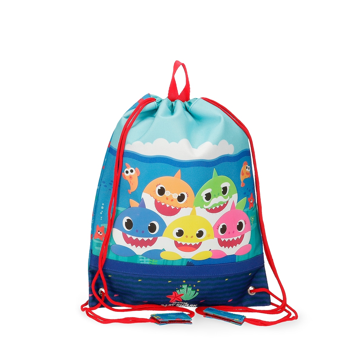 Mochila Saco Happy Family com Alça para Pendurar e Alças Ajustáveis Azul-1