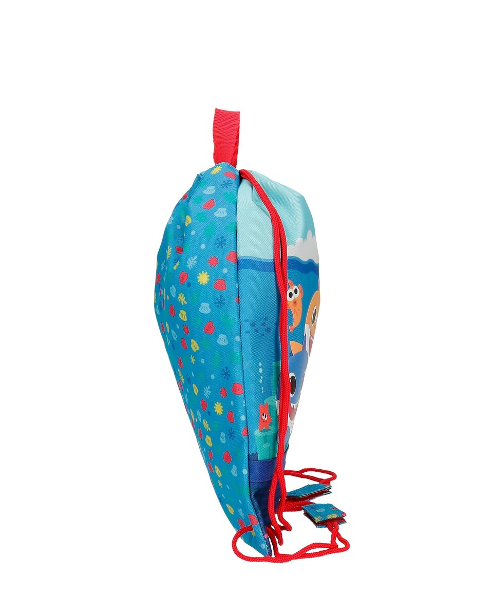 Mochila Saco Happy Family com Alça para Pendurar e Alças Ajustáveis Azul-2