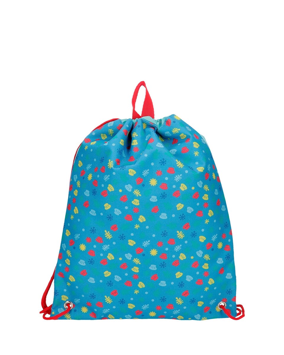 Mochila Saco Happy Family com Alça para Pendurar e Alças Ajustáveis Azul-3