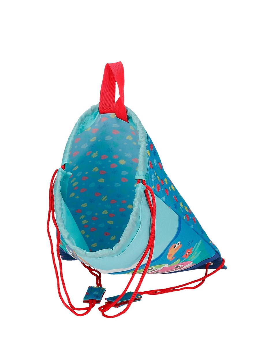 Mochila Saco Happy Family com Alça para Pendurar e Alças Ajustáveis Azul-4