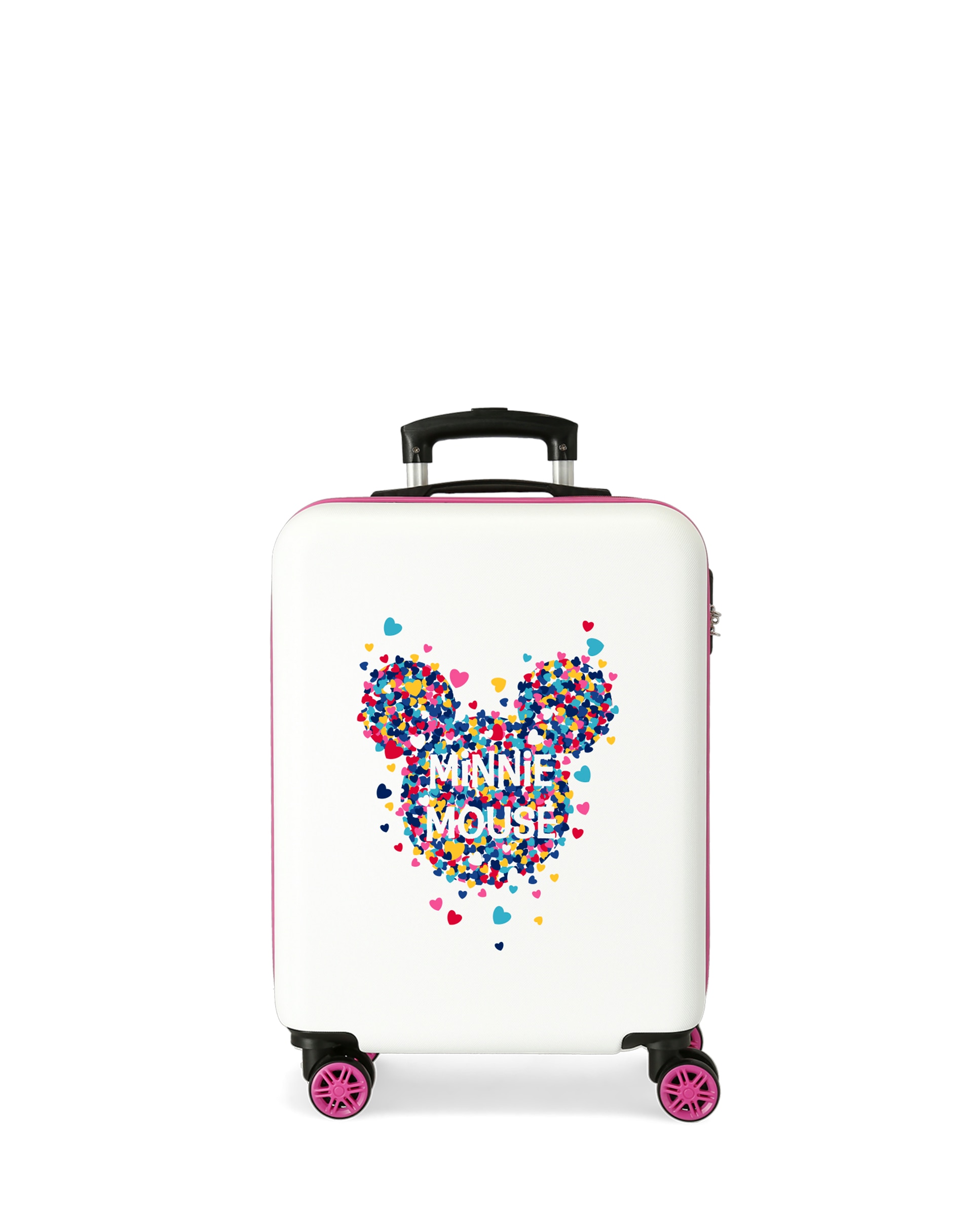 Maleta de Cabine Minnie Magic Corações Rígida com Capacidade de 34l Rosa-1