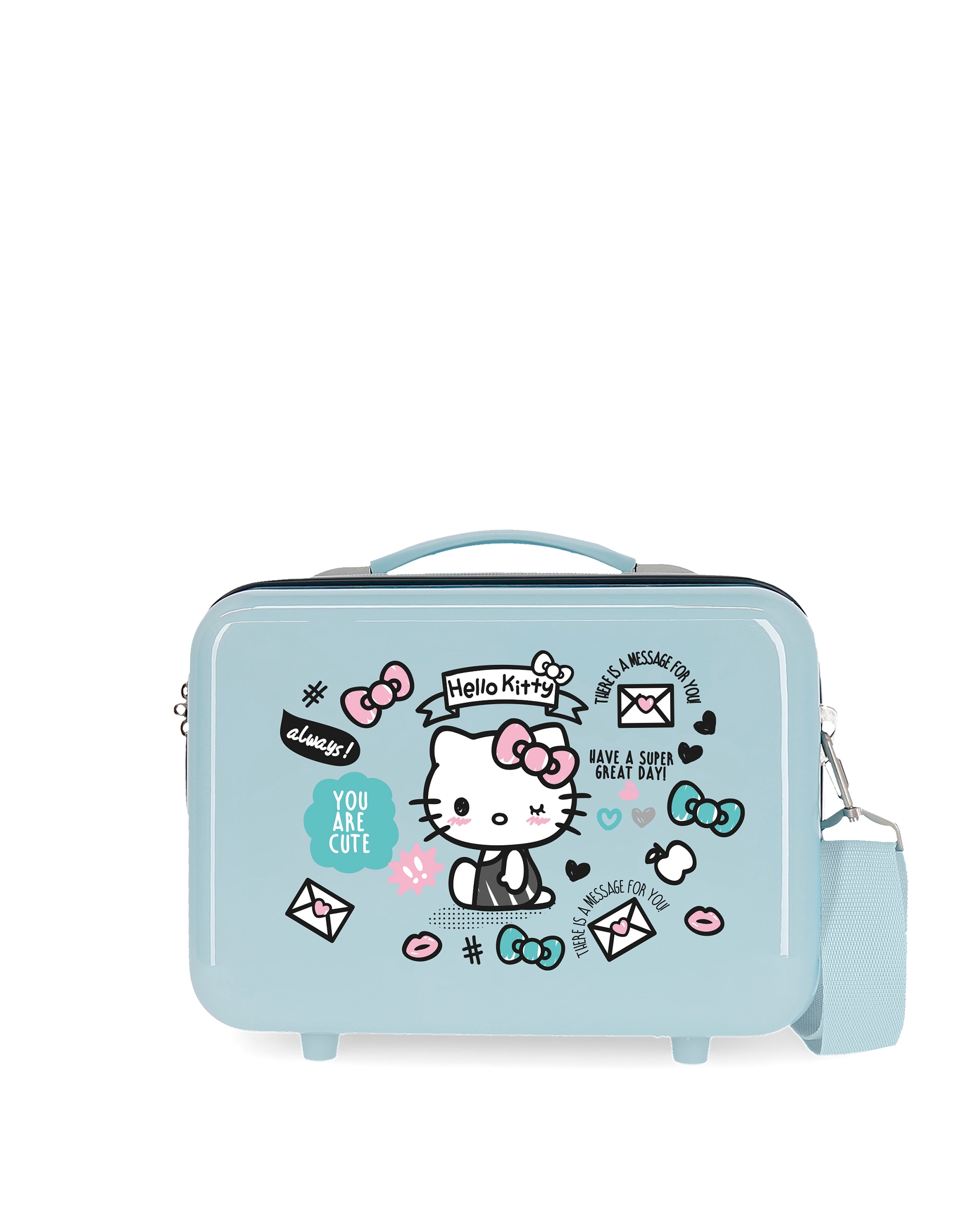 Imagem 0 de Necessaire Abs Hello Kitty You Are Cute Adaptável a Trolley Fúcsia Rígida com Capacidade de 9l