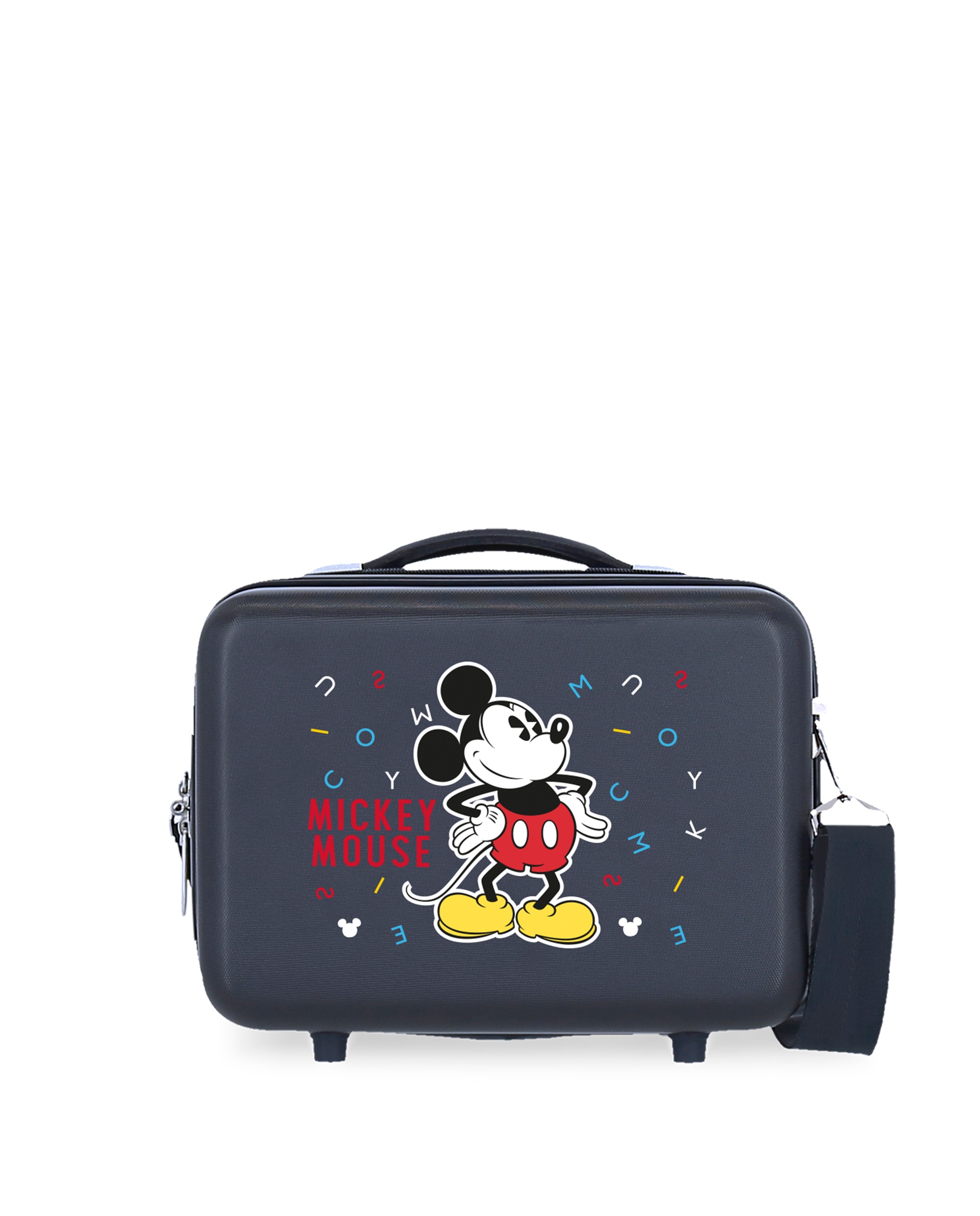 Necessaire Infantil Abs Mickey Letras Rígido com Capacidade de 9l Azul-marinho-1