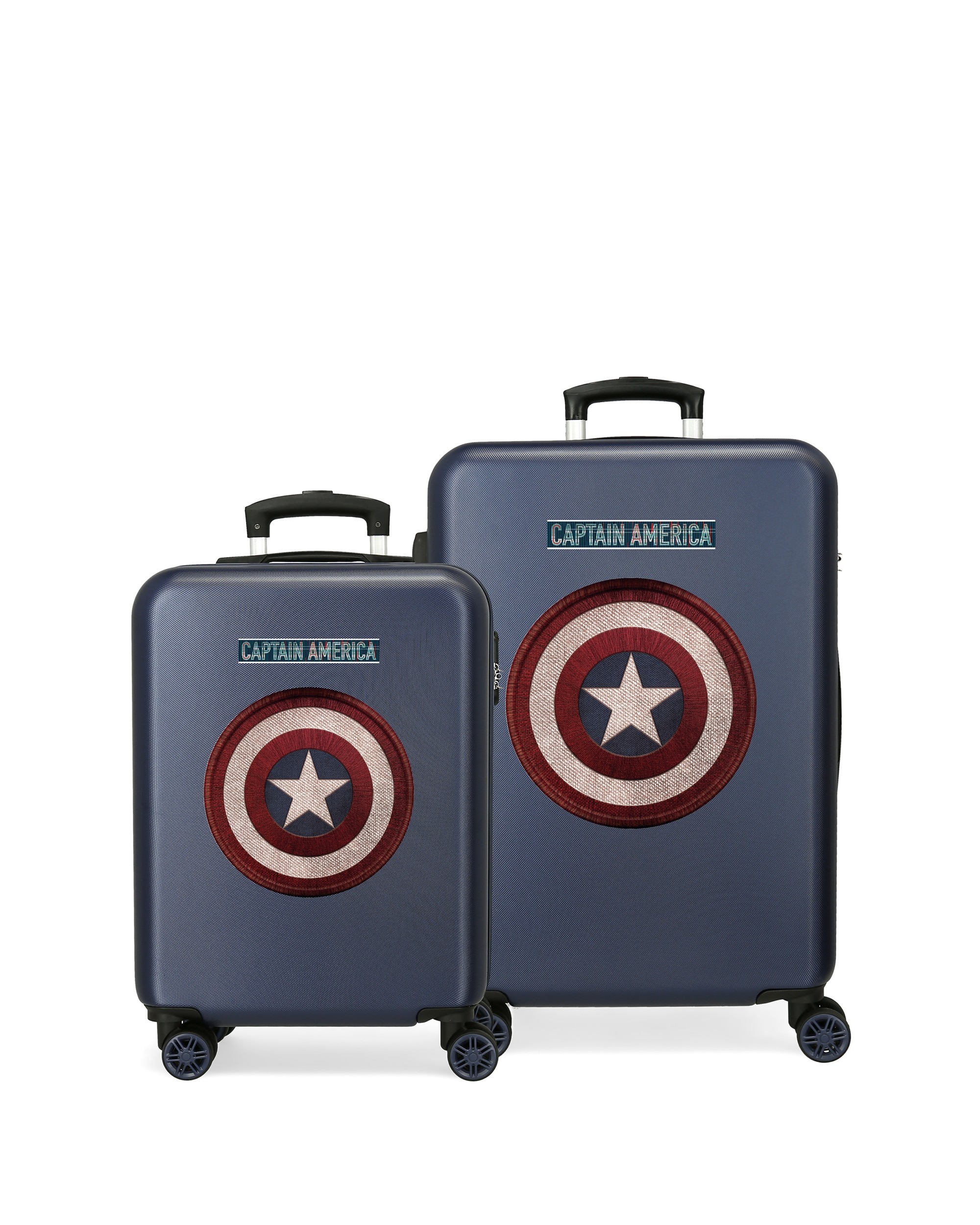 Imagem 0 de Conjunto de Malas (cabine e Média) Captain America Rígidas com Capacidade de 104l