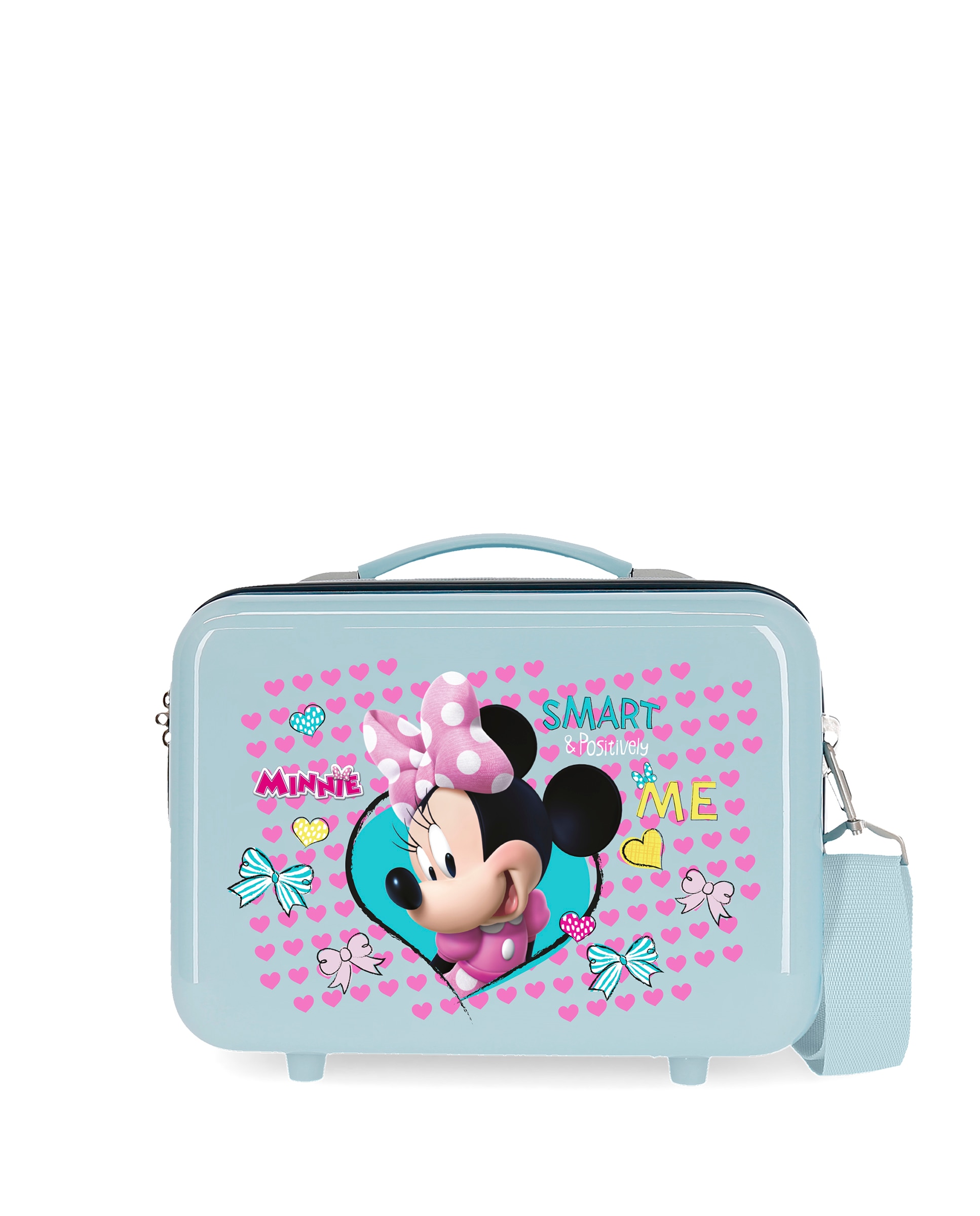 Necessaire Infantil Abs Minnie Happy Helpers Rígido com Capacidade de 9l Azul-claro-1