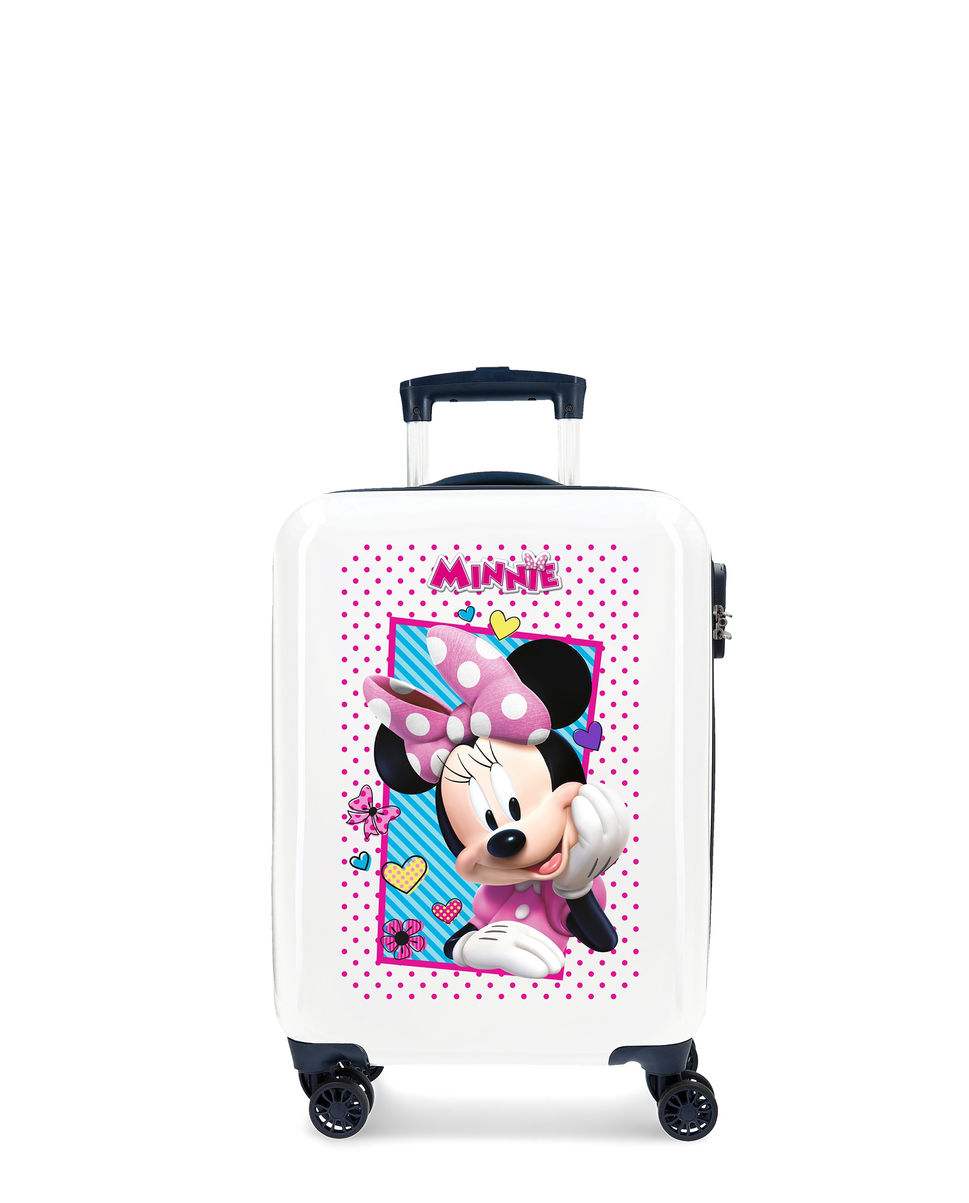 Mala de Cabine Infantil Minnie Joy Rígida com Capacidade de 34l Branco-1